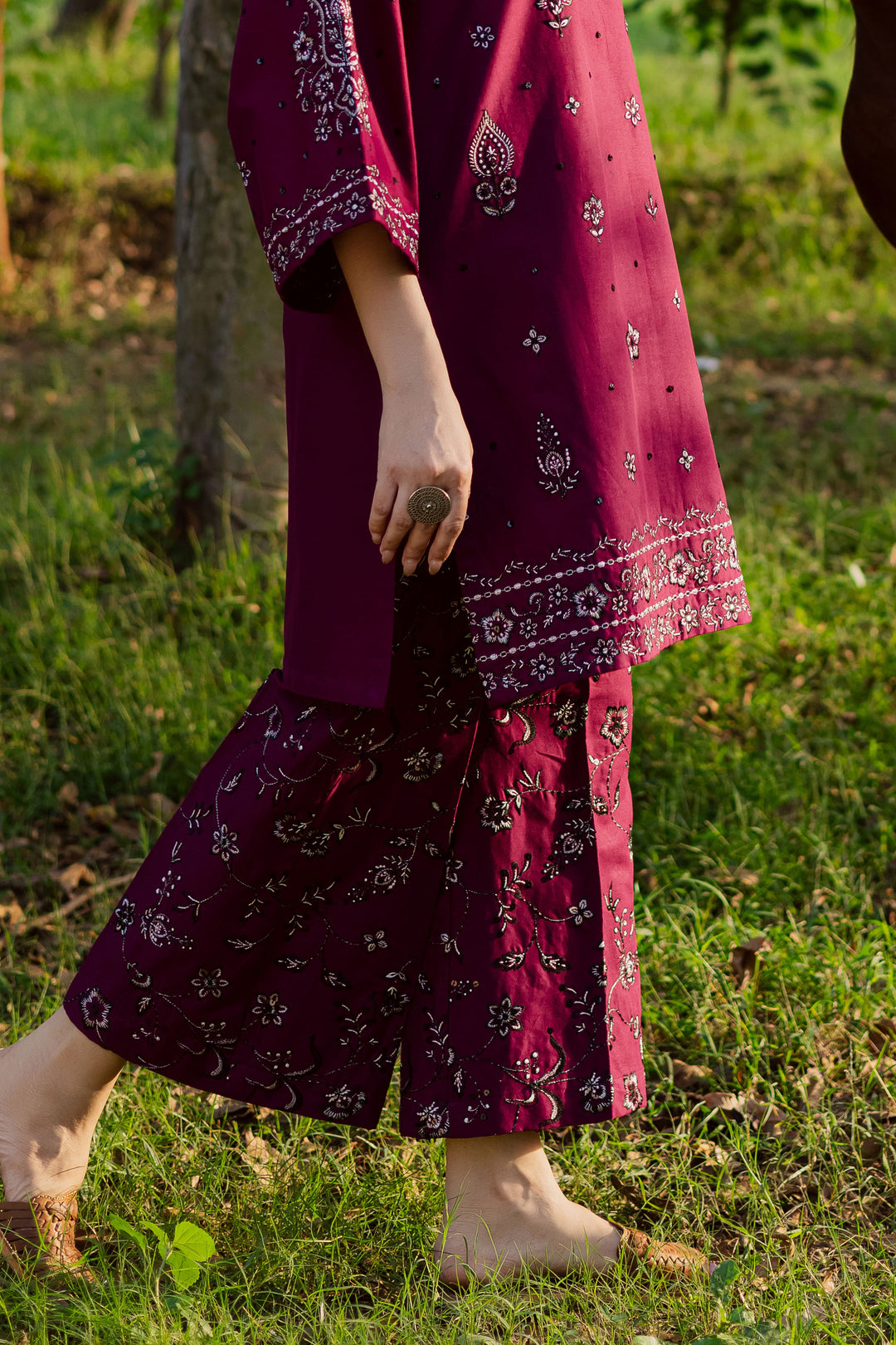  Maroon Berry 2Pc - Embroidered Khaddar Dress BATIK WINTER PRET 2025  BATIK   XS / Beetroot / Khaddar-S / Beetroot / Khaddar-M / Beetroot / Khaddar-L / Beetroot / Khaddar-XL / Beetroot / Khaddar