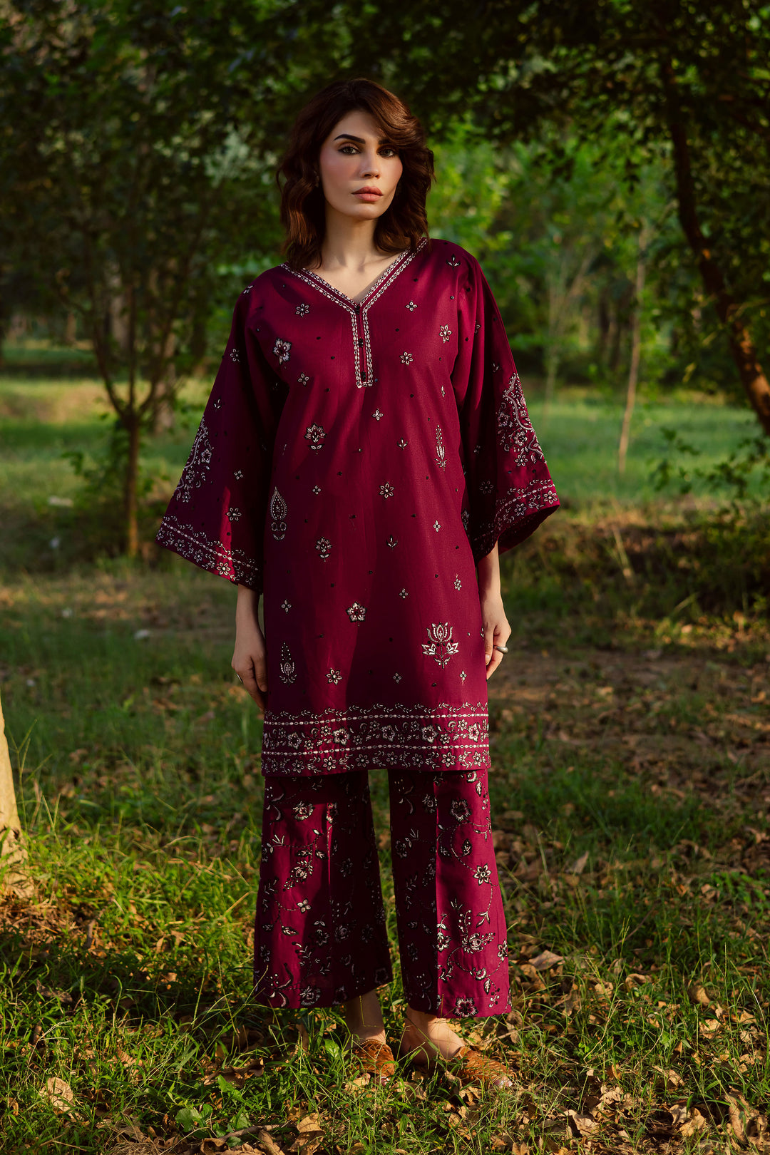  Maroon Berry 2Pc - Embroidered Khaddar Dress BATIK WINTER PRET 2025  BATIK   XS / Beetroot / Khaddar-S / Beetroot / Khaddar-M / Beetroot / Khaddar-L / Beetroot / Khaddar-XL / Beetroot / Khaddar