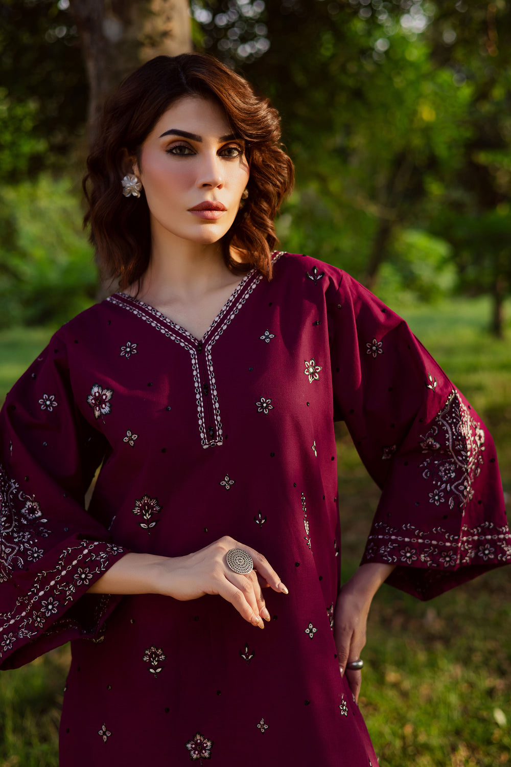  Maroon Berry 2Pc - Embroidered Khaddar Dress BATIK WINTER PRET 2025  BATIK   XS / Beetroot / Khaddar-S / Beetroot / Khaddar-M / Beetroot / Khaddar-L / Beetroot / Khaddar-XL / Beetroot / Khaddar