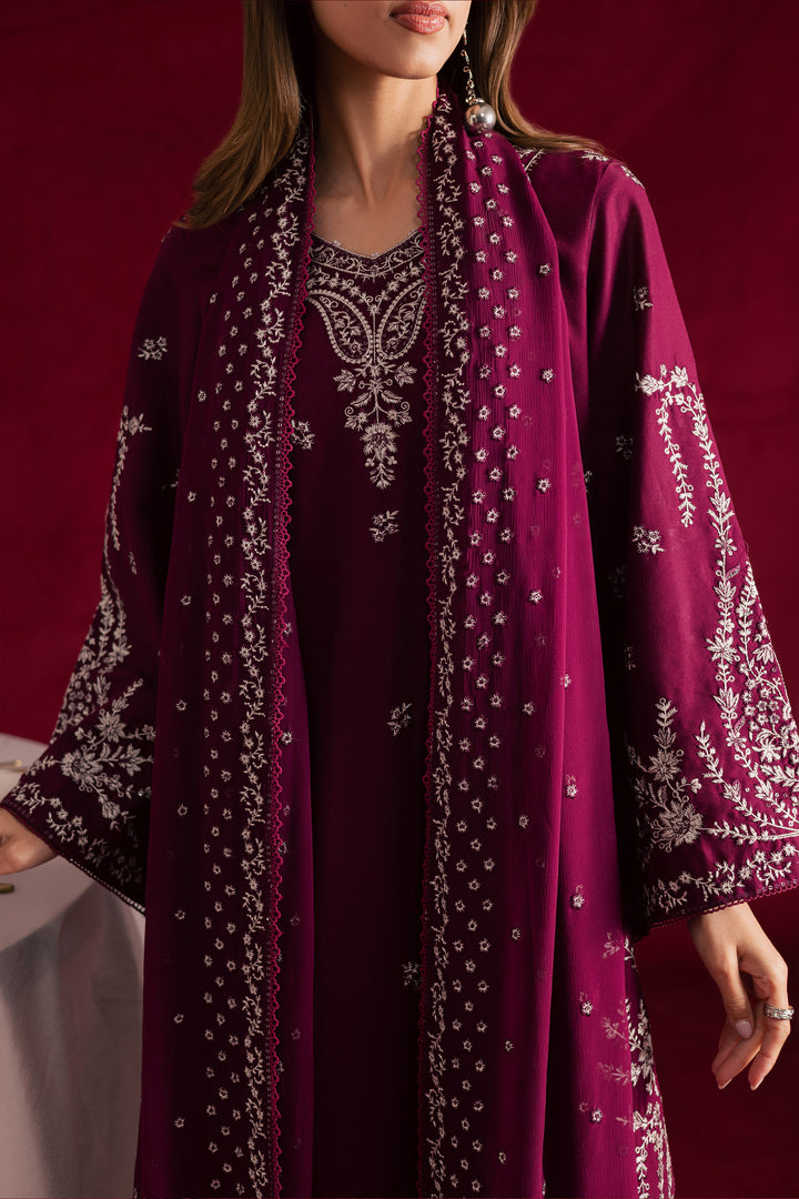  Maroon Miraye 3Pc - Embroidered Khaddar Dress BATIK WINTER PRET 2025  BATIK   XS / Maroon / Khaddar-S / Maroon / Khaddar-M / Maroon / Khaddar-L / Maroon / Khaddar-XL / Maroon / Khaddar