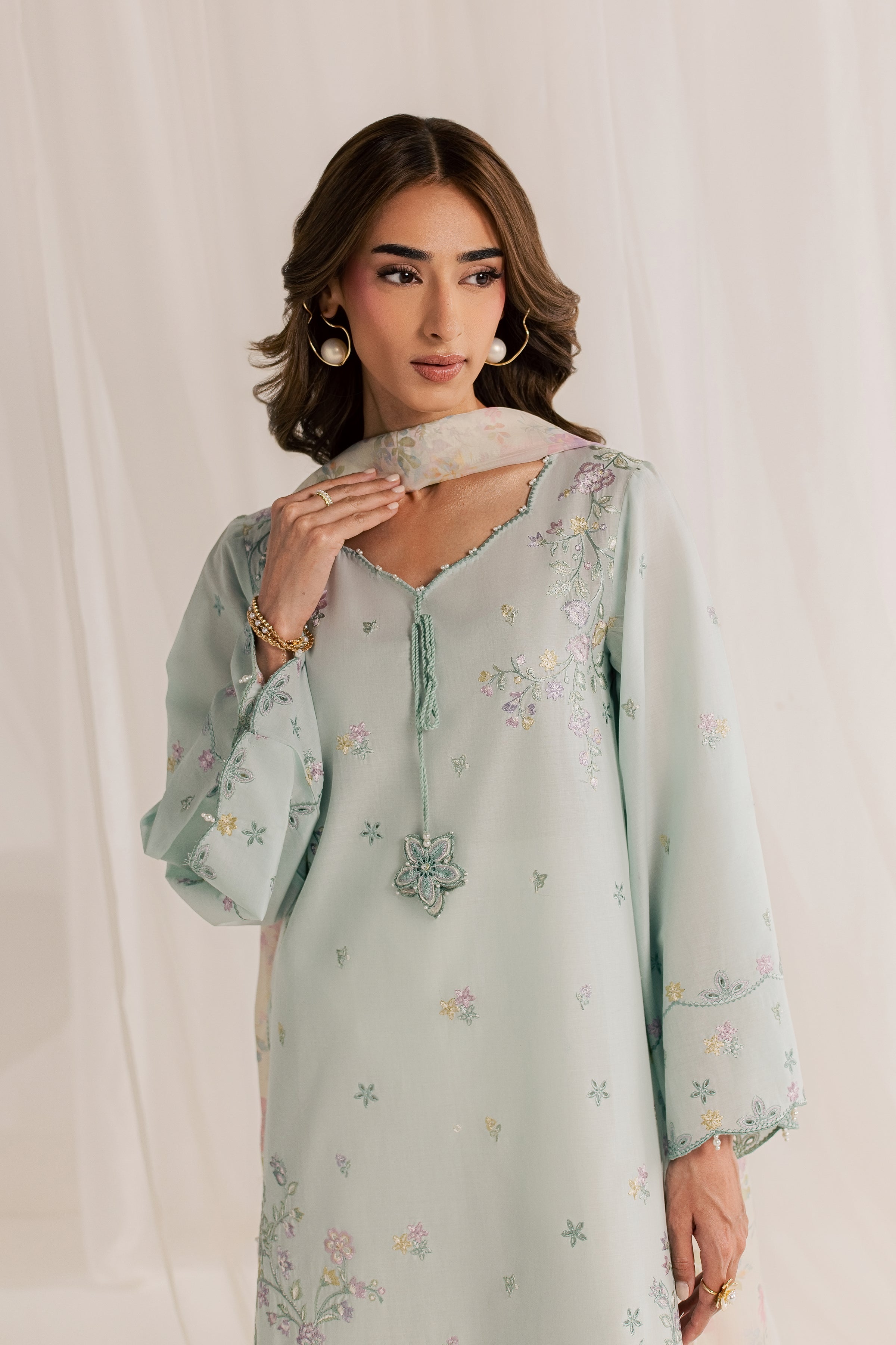  Marshmellow Pc - Embroidered Lawn Dress EverydayEdit26  BATIK   XS / Light Blue / Pima Lawn-S / Light Blue / Pima Lawn-M / Light Blue / Pima Lawn-L / Light Blue / Pima Lawn-XL / Light Blue / Pima Lawn