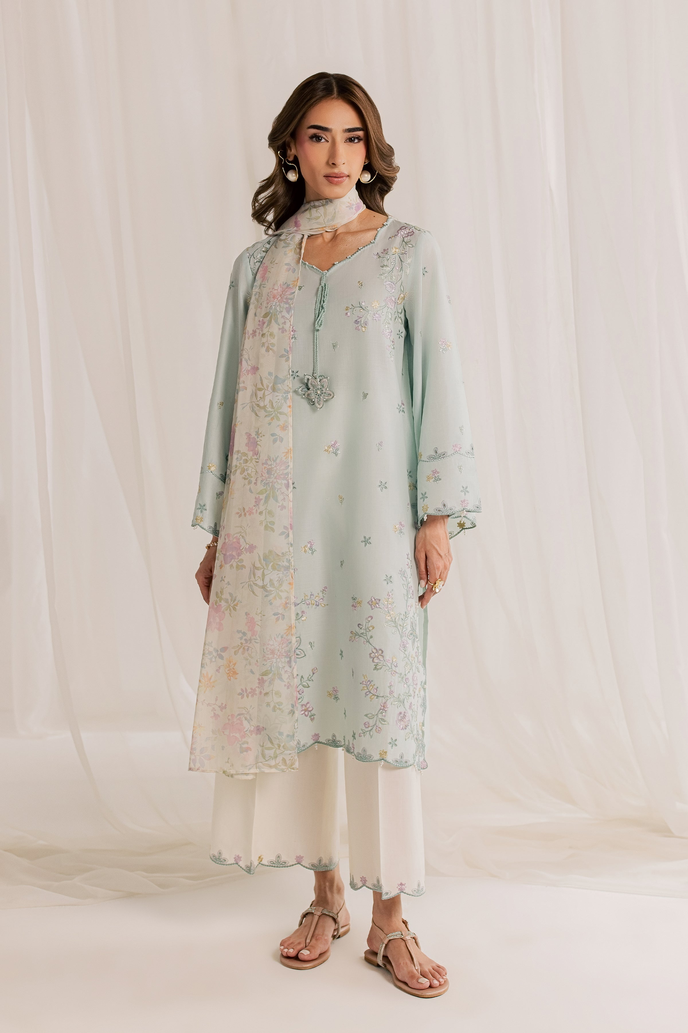  Marshmellow Pc - Embroidered Lawn Dress EverydayEdit26  BATIK   XS / Light Blue / Pima Lawn-S / Light Blue / Pima Lawn-M / Light Blue / Pima Lawn-L / Light Blue / Pima Lawn-XL / Light Blue / Pima Lawn