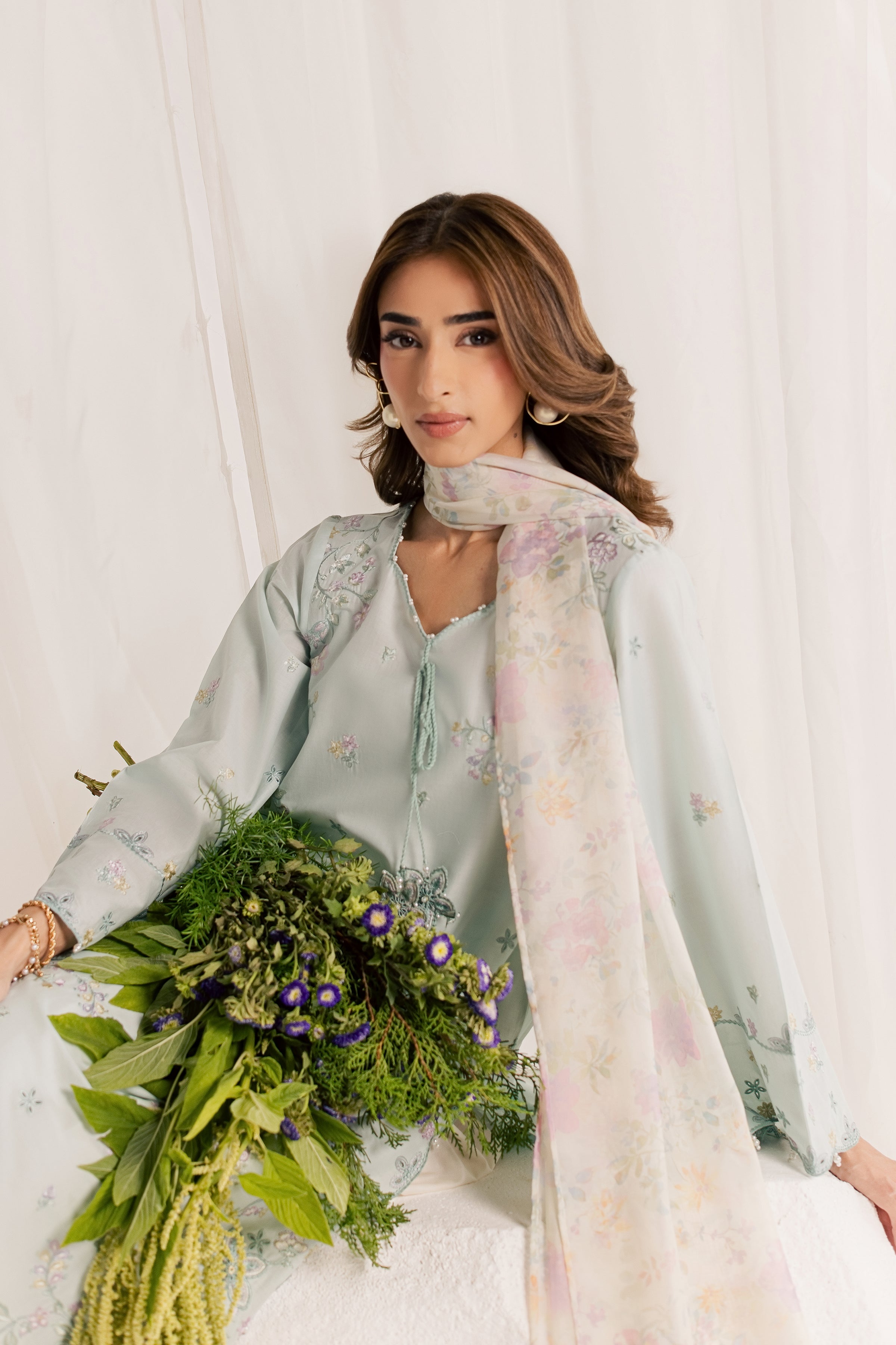  Marshmellow Pc - Embroidered Lawn Dress EverydayEdit26  BATIK   XS / Light Blue / Pima Lawn-S / Light Blue / Pima Lawn-M / Light Blue / Pima Lawn-L / Light Blue / Pima Lawn-XL / Light Blue / Pima Lawn