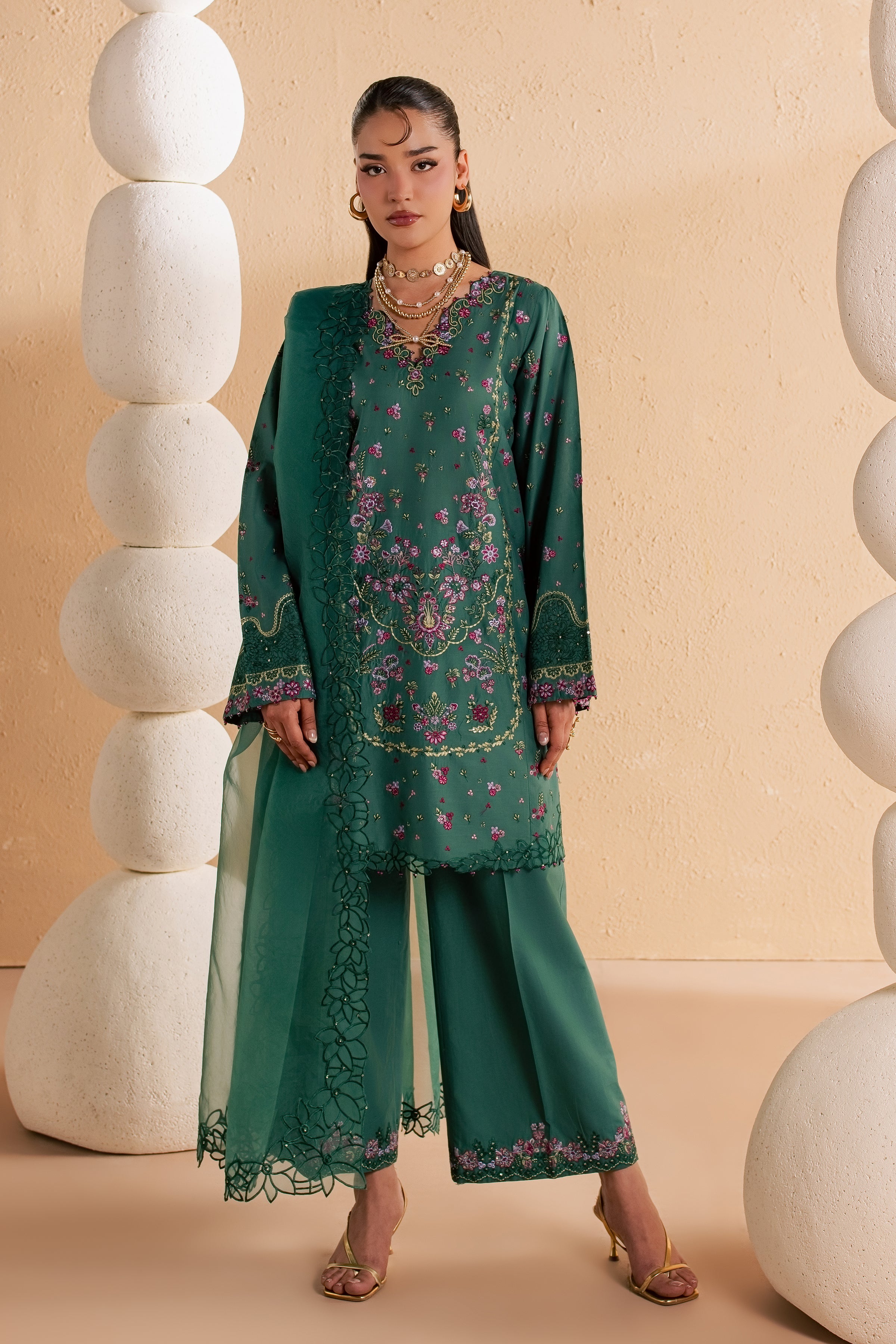  Marvi 3Pc - Festive Embroidered Lawn BATIKSS26  BATIK   XS / Antique Green / Pima Lawn-S / Antique Green / Pima Lawn-M / Antique Green / Pima Lawn-L / Antique Green / Pima Lawn-XL / Antique Green / Pima Lawn