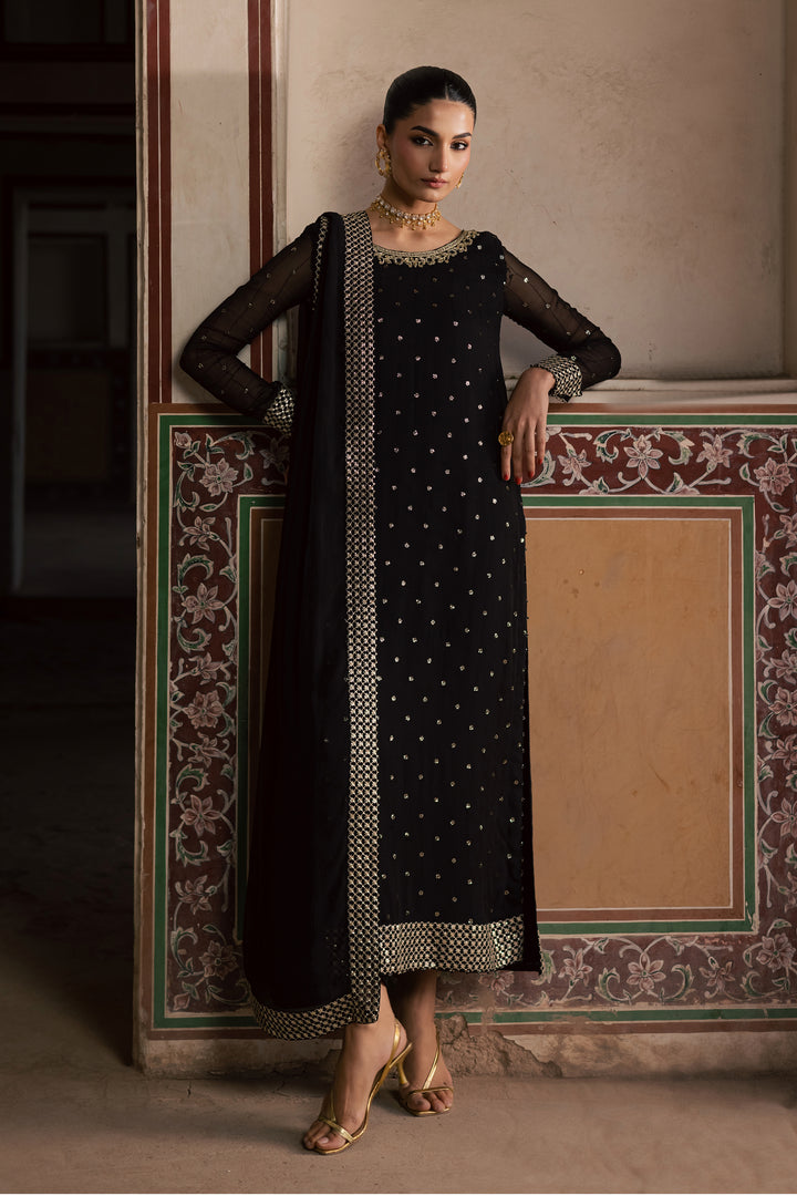  Mashal 3Pc - Festive Luxe Pret BATIKLuxePRET  BATIK   XS / Black / Chiffon-S / Black / Chiffon-M / Black / Chiffon-L / Black / Chiffon-XL / Black / Chiffon