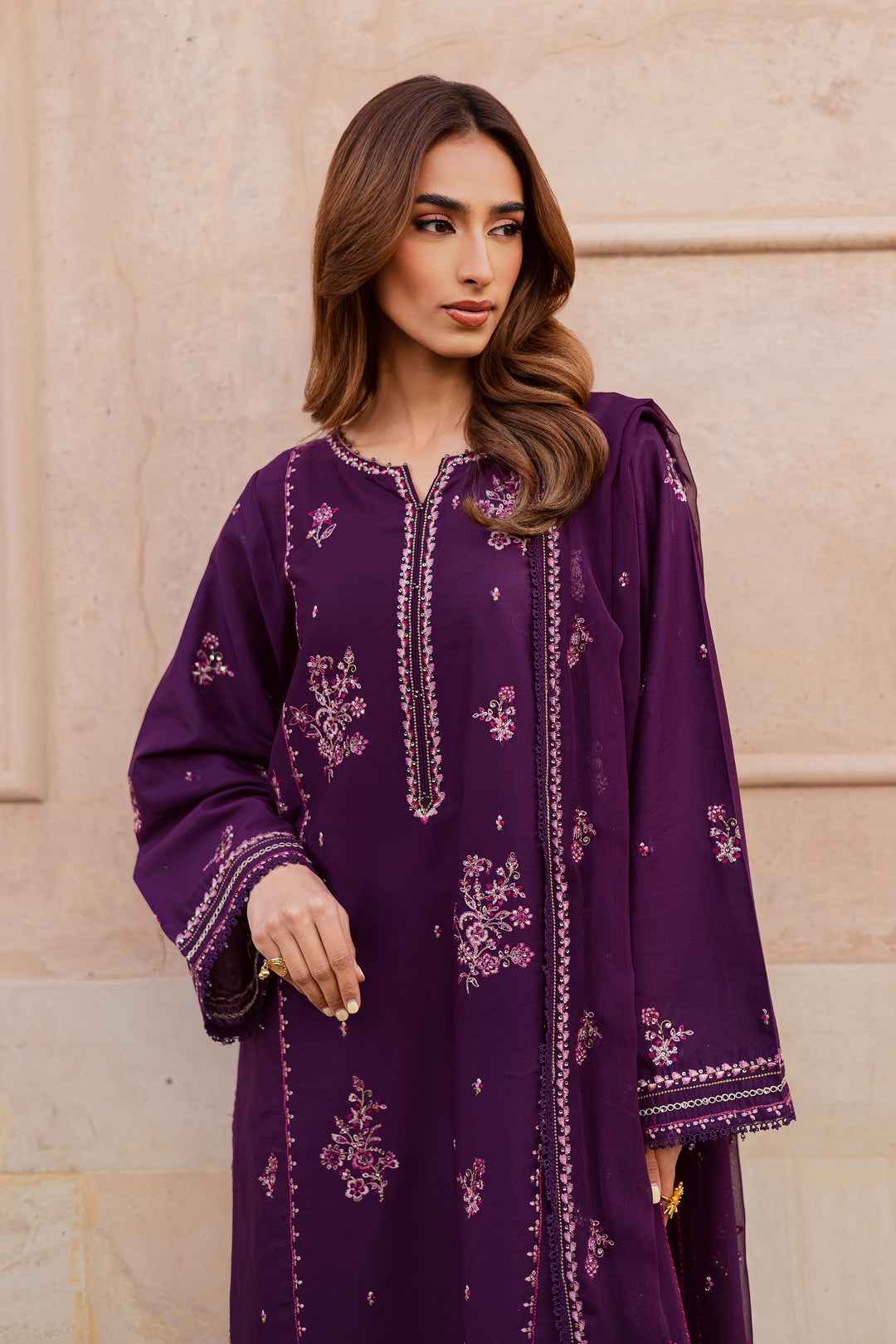  Mashayem 3Pc - Festive Embroidered Lawn BATIKEID2026  BATIK   XS / Purple / Pima Lawn-S / Purple / Pima Lawn-M / Purple / Pima Lawn-L / Purple / Pima Lawn-XL / Purple / Pima Lawn