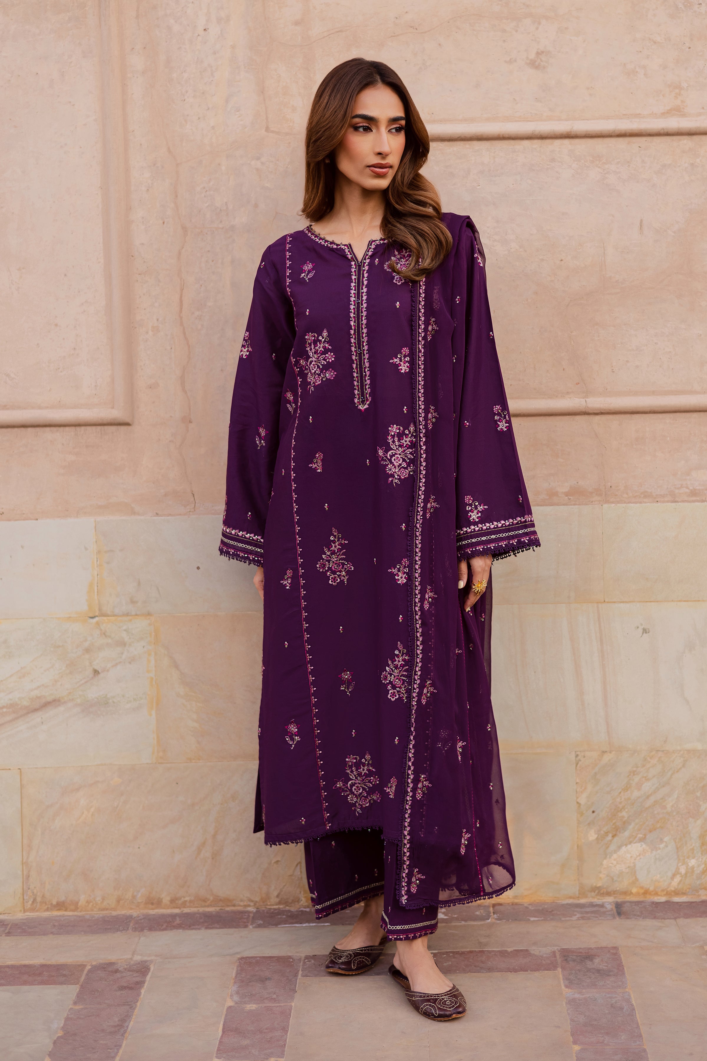  Mashayem 3Pc - Festive Embroidered Lawn BATIKEID2026  BATIK   XS / Purple / Pima Lawn-S / Purple / Pima Lawn-M / Purple / Pima Lawn-L / Purple / Pima Lawn-XL / Purple / Pima Lawn