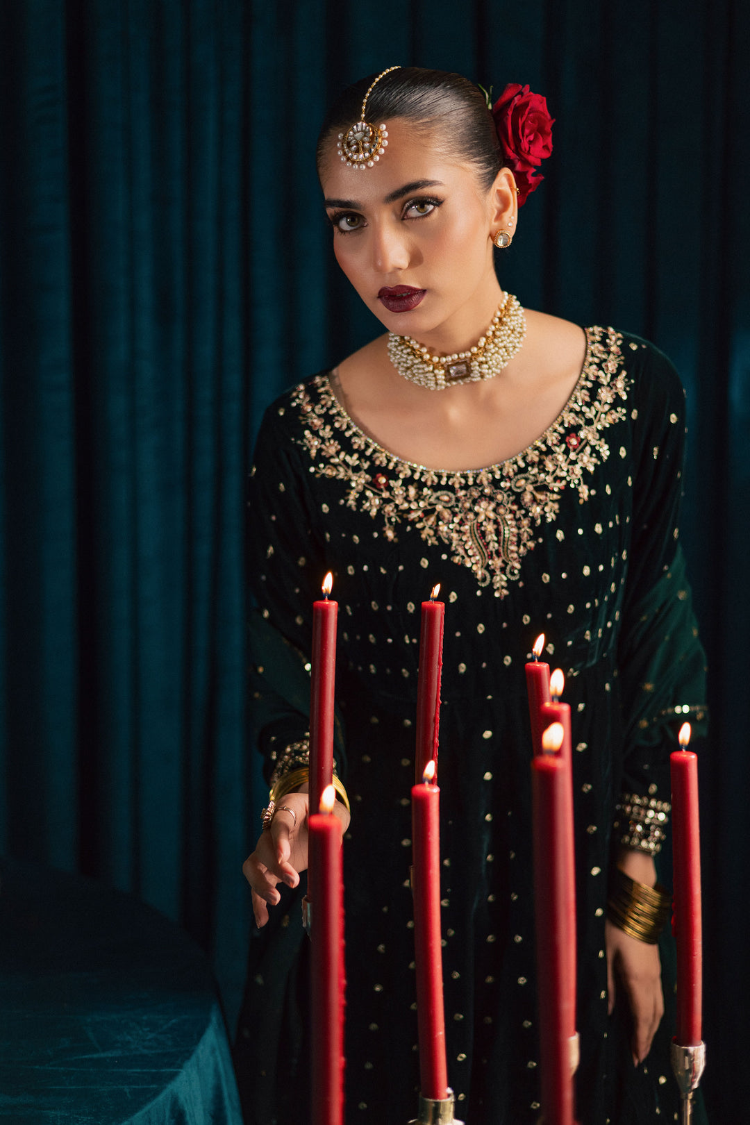  Masoori 3Pc - Velvet Formal Dress BATIKstudio  BATIK   S / Teal / Velvet-M / Teal / Velvet-L / Teal / Velvet