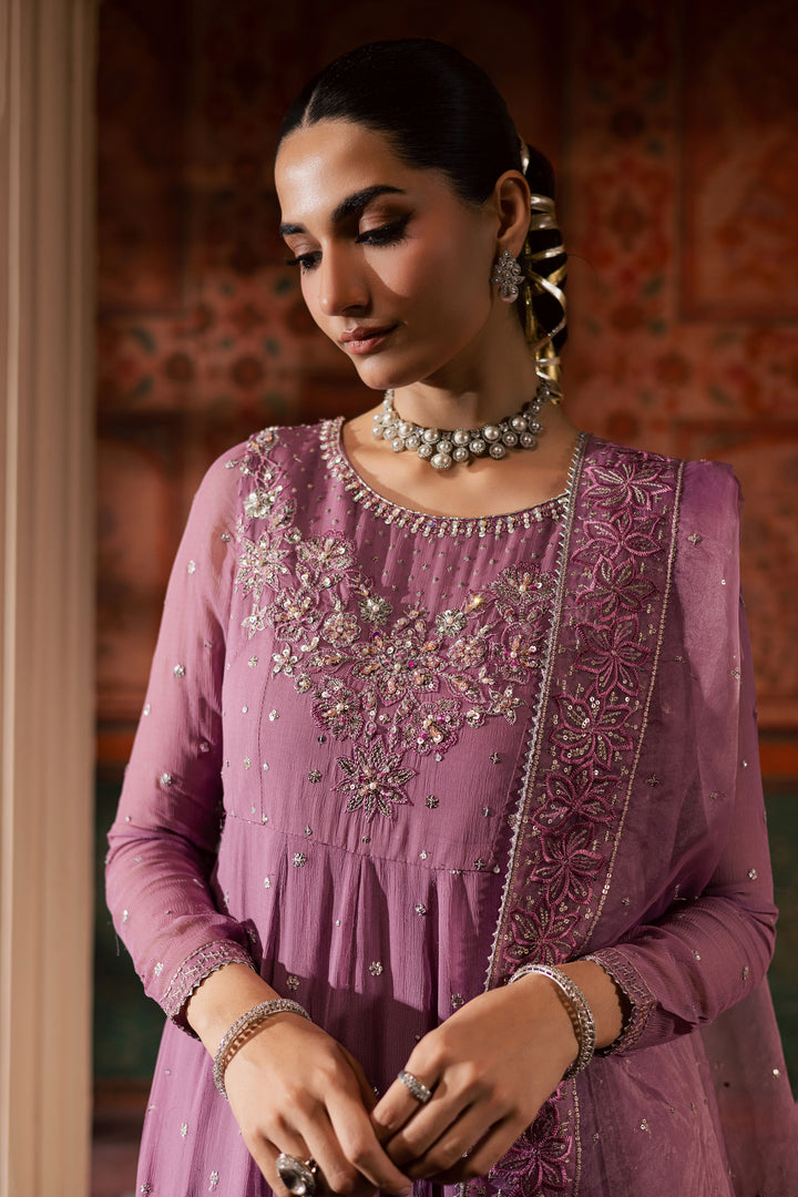  Mauve Muse 3Pc - Chiffon Wedding Frock BATIKLuxePRET2025  BATIK   S / Mauve / Chiffon & Raw Silk-M / Mauve / Chiffon & Raw Silk-L / Mauve / Chiffon & Raw Silk