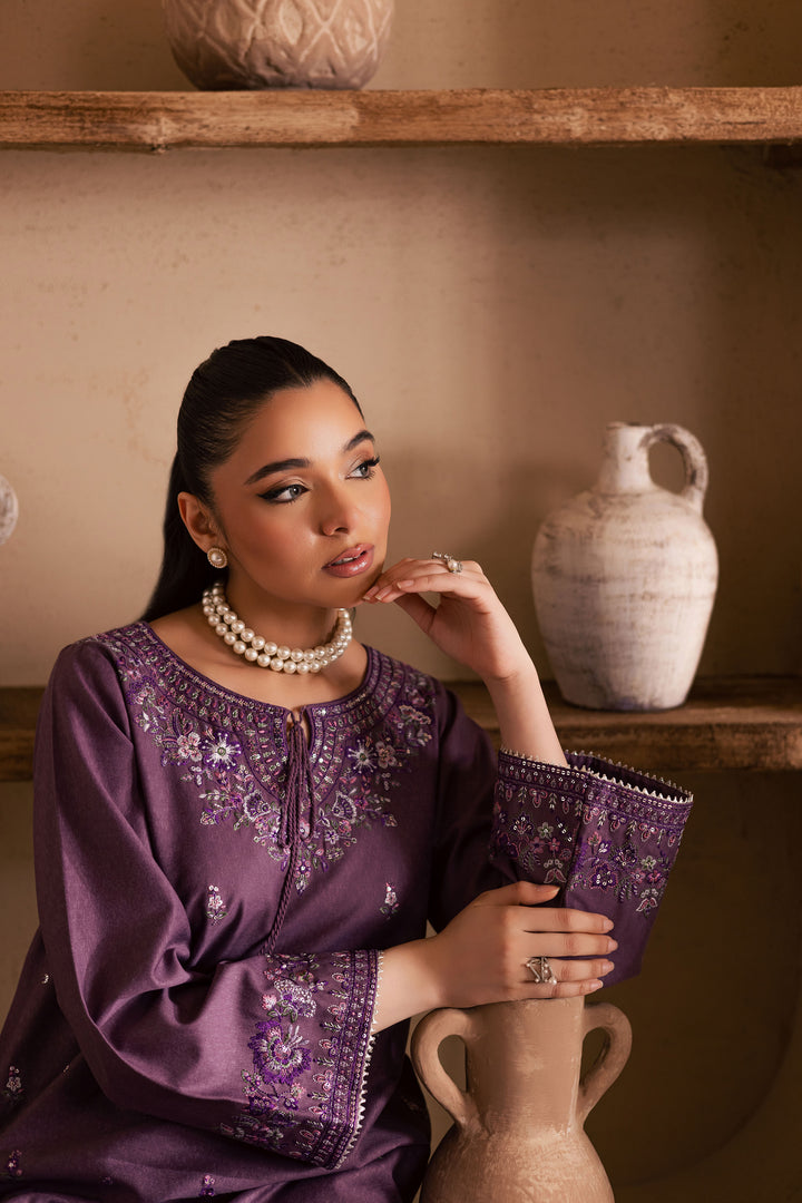  Meenah 2Pc - Embroidered Karandi Dress BATIK WINTER PRET 2025  BATIK   XS / Mauve / Karandi-S / Mauve / Karandi-M / Mauve / Karandi-L / Mauve / Karandi-XL / Mauve / Karandi