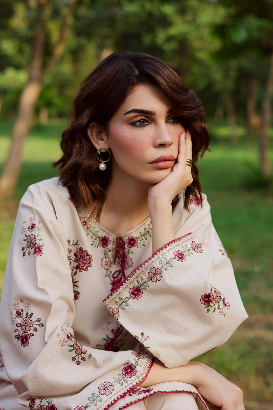  Meer 2Pc - Embroidered Khaddar Dress BATIK WINTER PRET 2025  BATIK   XS / Ivory / Khaddar-S / Ivory / Khaddar-M / Ivory / Khaddar-L / Ivory / Khaddar-XL / Ivory / Khaddar