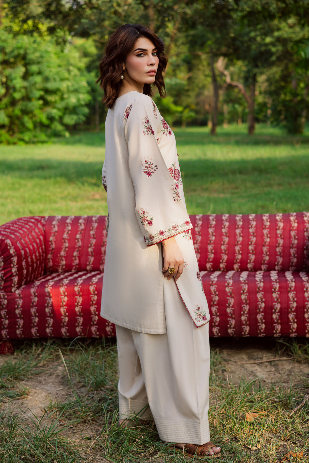  Meer 2Pc - Embroidered Khaddar Dress BATIK WINTER PRET 2025  BATIK   XS / Ivory / Khaddar-S / Ivory / Khaddar-M / Ivory / Khaddar-L / Ivory / Khaddar-XL / Ivory / Khaddar