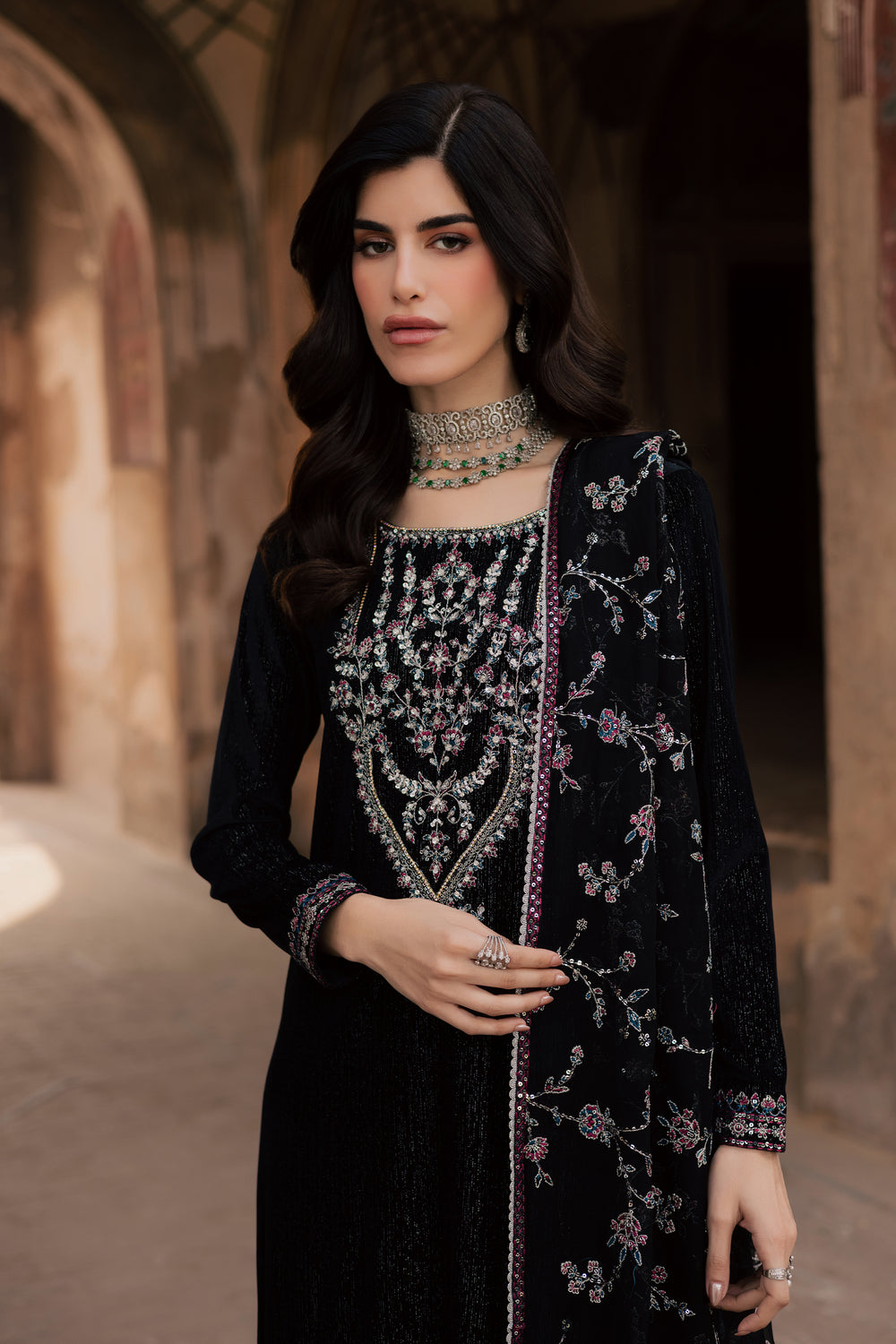  Melissa 3Pc - Velvet Formal Dress BATIKstudio  BATIK   S / Black / Velvet-M / Black / Velvet-L / Black / Velvet