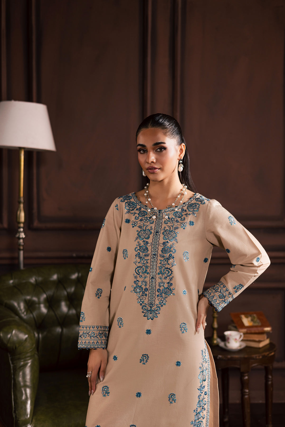 Merry 2Pc - Embroidered Khaddar Dress