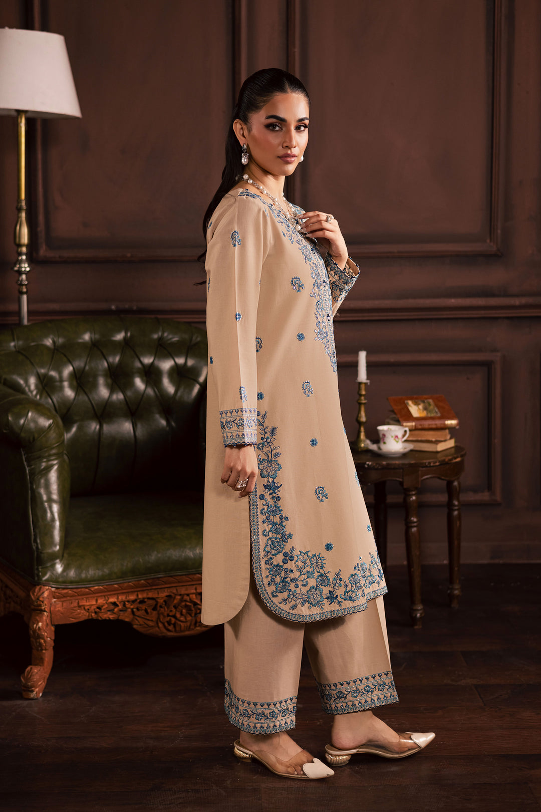 Merry 2Pc - Embroidered Khaddar Dress