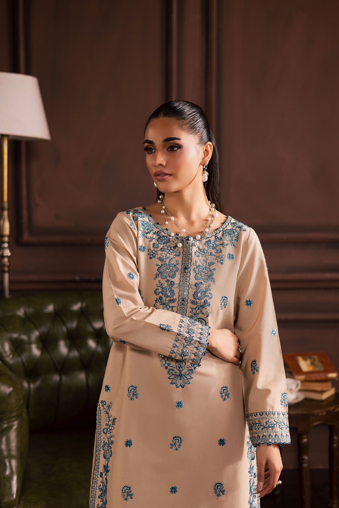 Merry 2Pc - Embroidered Khaddar Dress