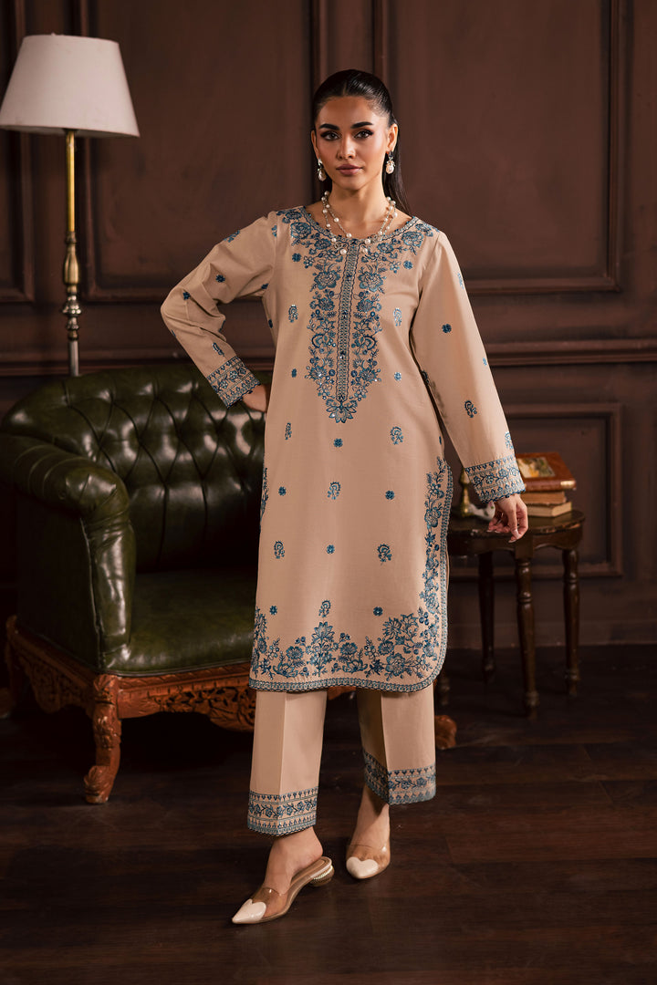 Merry 2Pc - Embroidered Khaddar Dress