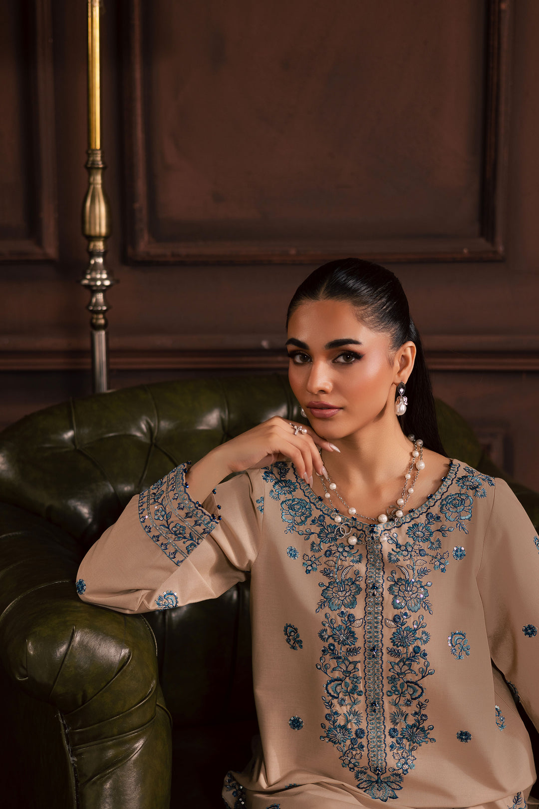 Merry 2Pc - Embroidered Khaddar Dress