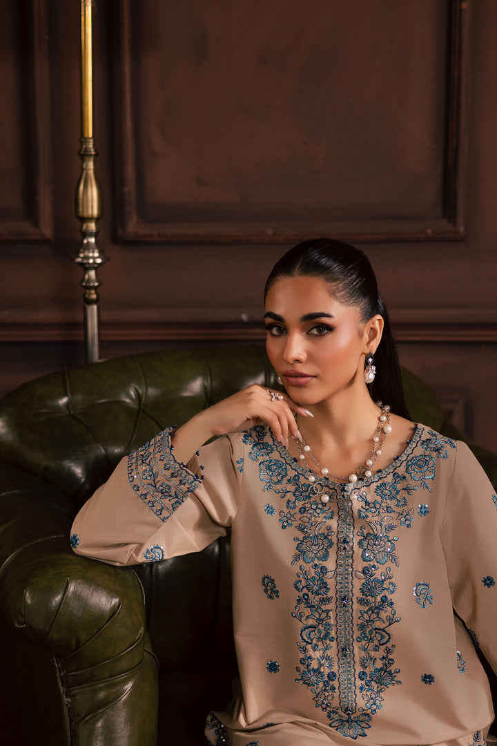 Merry 2Pc - Embroidered Khaddar Dress