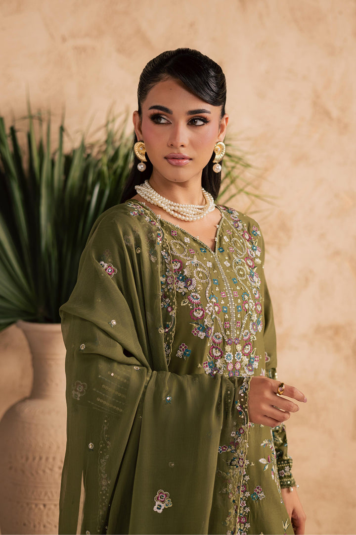  Meshal 3Pc - Embroidered Festive Pret BATIKSS26  BATIK   XS / Army Green / Pima-S / Army Green / Pima-M / Army Green / Pima-L / Army Green / Pima-XL / Army Green / Pima