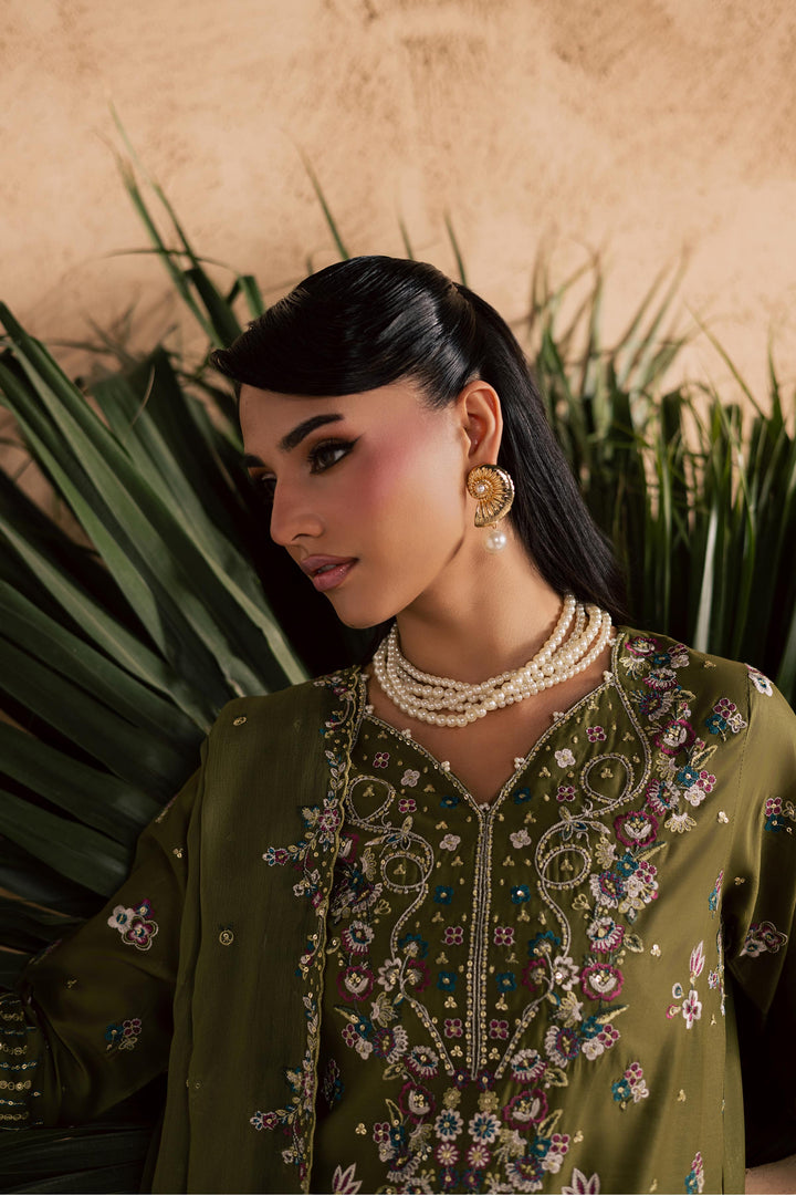  Meshal 3Pc - Embroidered Festive Pret BATIKSS26  BATIK   XS / Army Green / Pima-S / Army Green / Pima-M / Army Green / Pima-L / Army Green / Pima-XL / Army Green / Pima