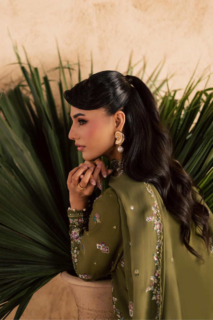  Meshal 3Pc - Embroidered Festive Pret BATIKSS26  BATIK   XS / Army Green / Pima-S / Army Green / Pima-M / Army Green / Pima-L / Army Green / Pima-XL / Army Green / Pima