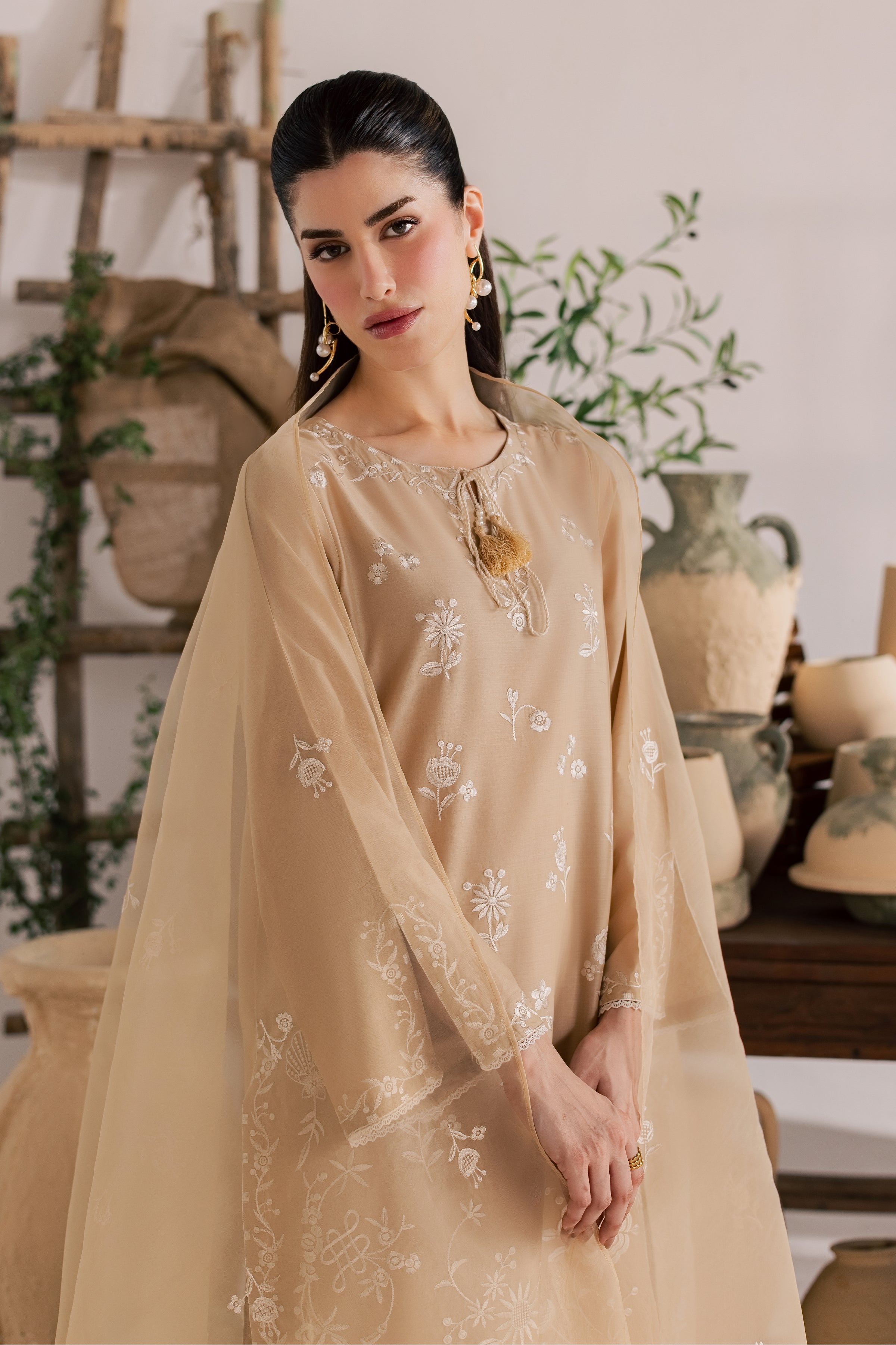 embroidered lawn dresses Bin Saeed Ready Made Embroidered Lawn Dress