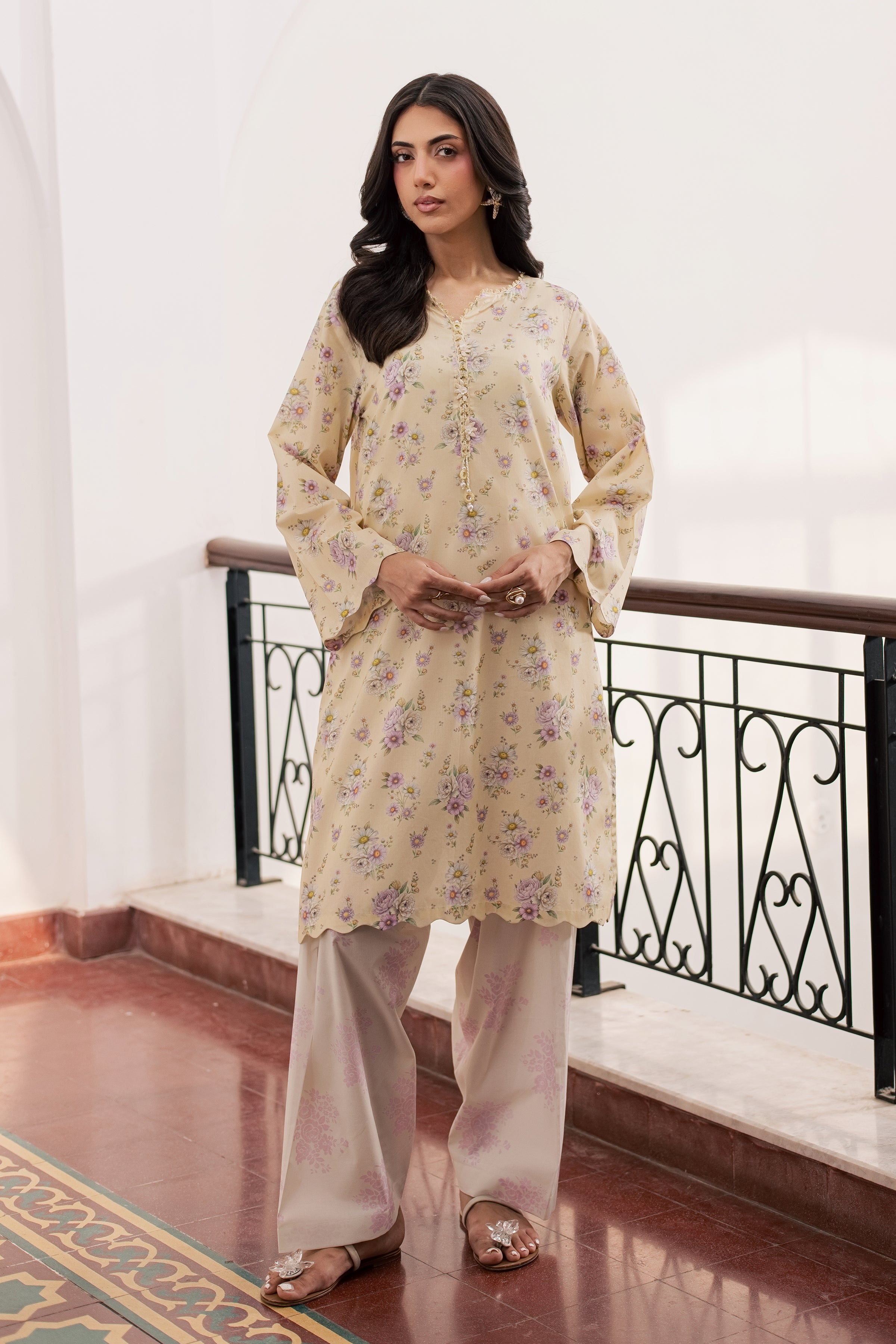  Minho 2Pc - Printed Lawn Dress BATIKSS26  BATIK   XS / Yellow / Lawn-S / Yellow / Lawn-M / Yellow / Lawn-L / Yellow / Lawn-XL / Yellow / Lawn