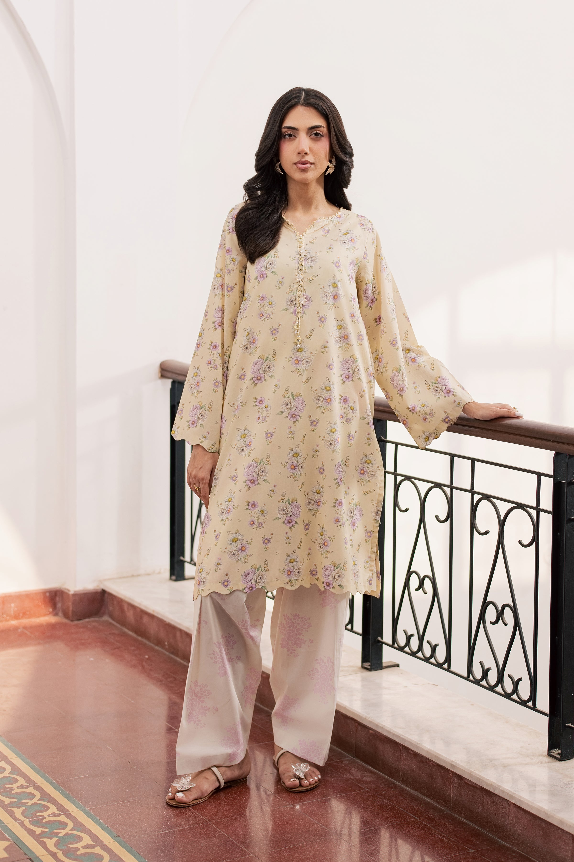  Minho 2Pc - Printed Lawn Dress BATIKSS26  BATIK   XS / Yellow / Lawn-S / Yellow / Lawn-M / Yellow / Lawn-L / Yellow / Lawn-XL / Yellow / Lawn