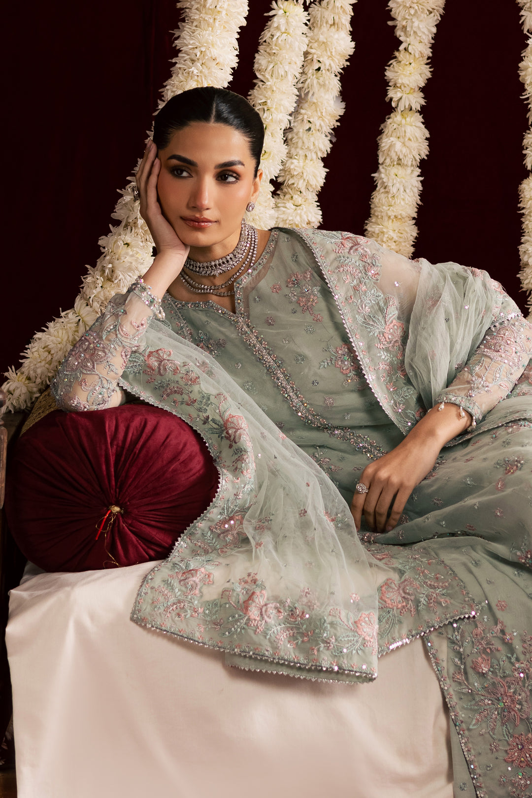  Minsa 3Pc - Wedding Formal Dress BATIKSTUDIO2025  BATIK   S / Aqua Blue / Organza-M / Aqua Blue / Organza-L / Aqua Blue / Organza