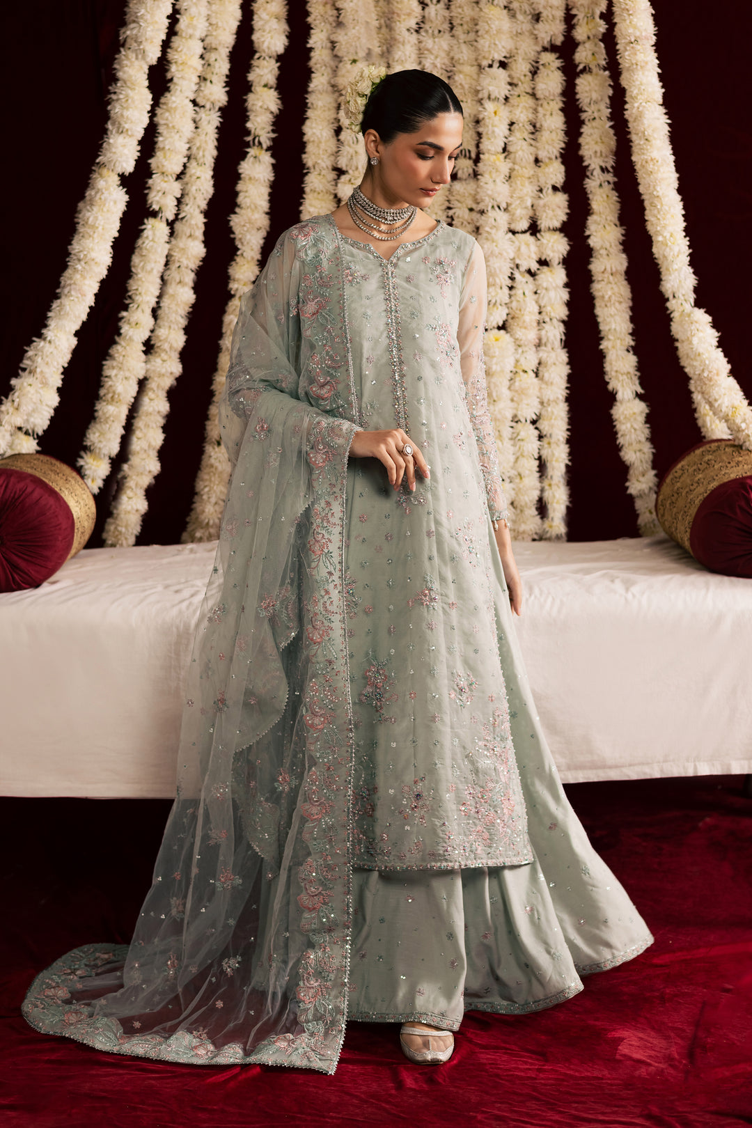  Minsa 3Pc - Wedding Formal Dress BATIKSTUDIO2025  BATIK   S / Aqua Blue / Organza-M / Aqua Blue / Organza-L / Aqua Blue / Organza