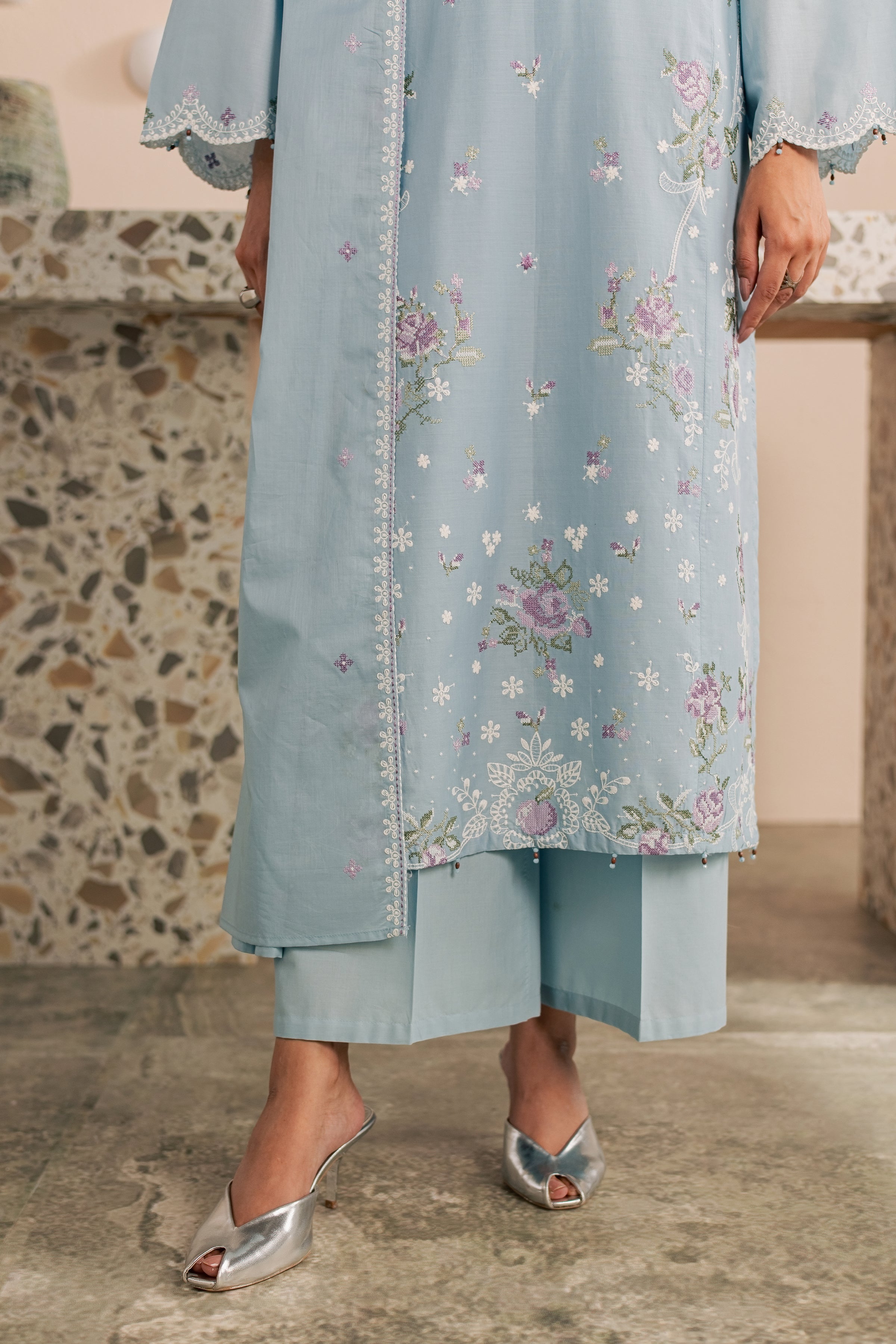  Minsk 3Pc - Embroidered Lawn Dress EverydayEdit26  BATIK   XS / Sky Blue / Pima Lawn-S / Sky Blue / Pima Lawn-M / Sky Blue / Pima Lawn-L / Sky Blue / Pima Lawn-XL / Sky Blue / Pima Lawn