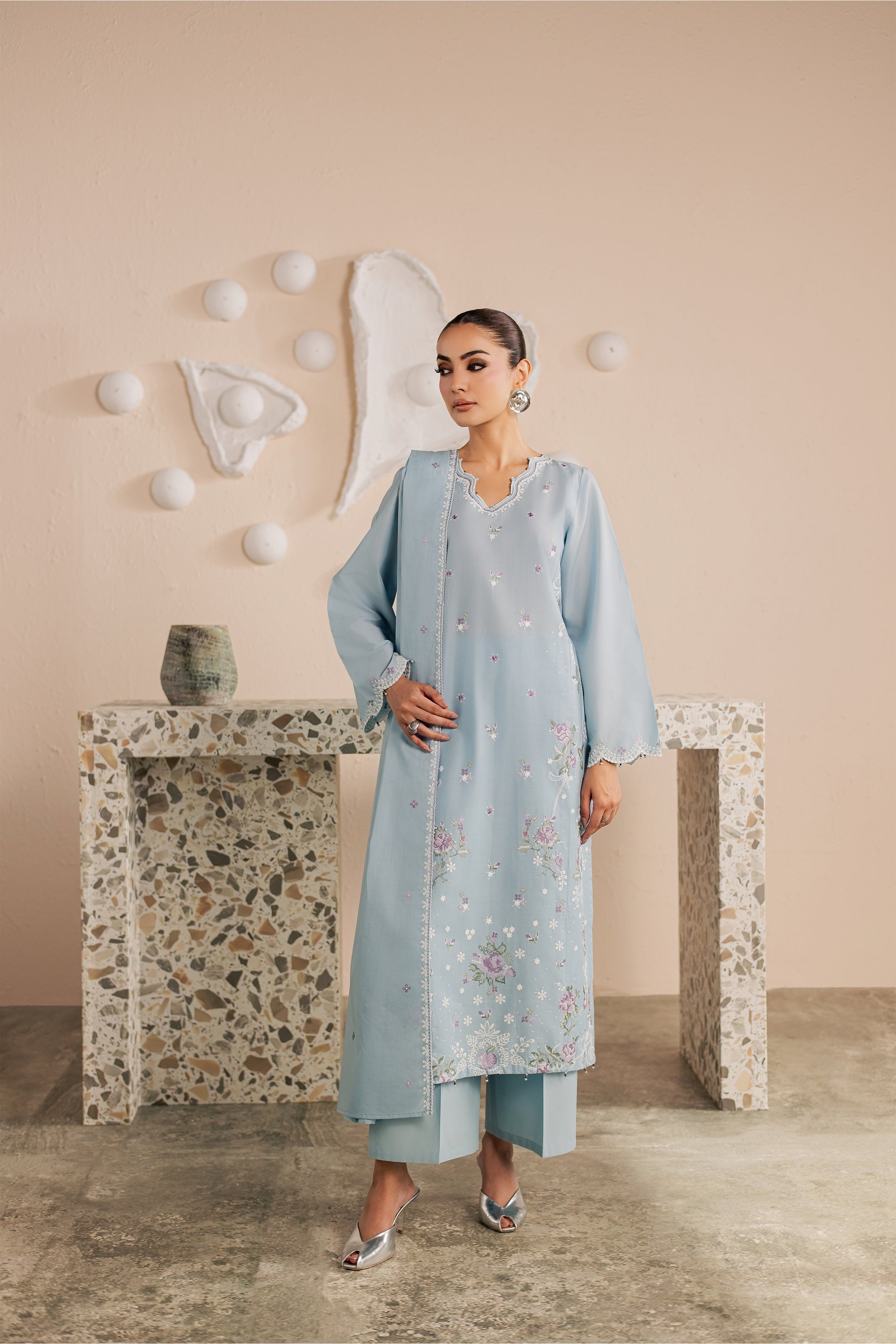  Minsk 3Pc - Embroidered Lawn Dress EverydayEdit26  BATIK   XS / Sky Blue / Pima Lawn-S / Sky Blue / Pima Lawn-M / Sky Blue / Pima Lawn-L / Sky Blue / Pima Lawn-XL / Sky Blue / Pima Lawn