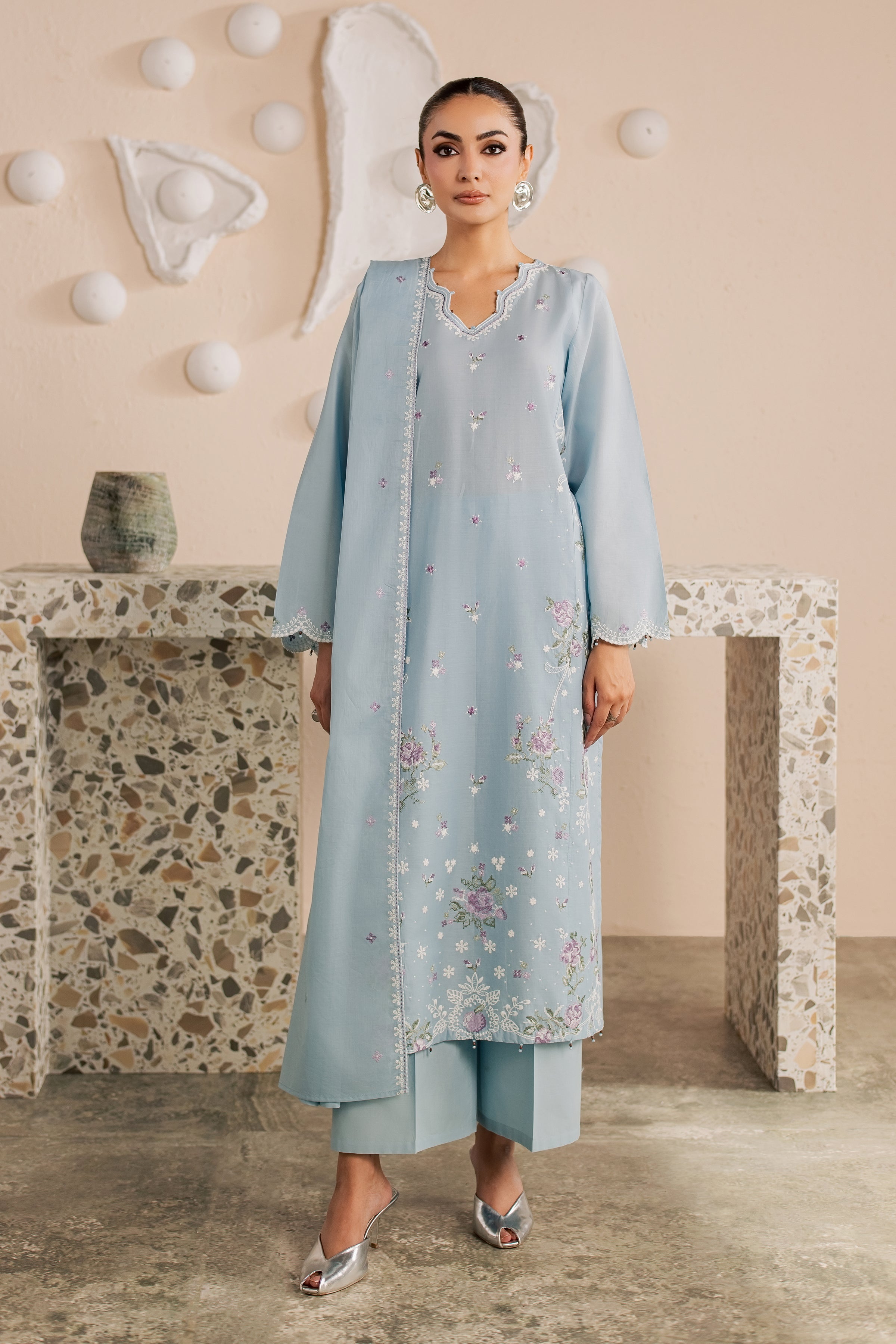  Minsk 3Pc - Embroidered Lawn Dress EverydayEdit26  BATIK   XS / Sky Blue / Pima Lawn-S / Sky Blue / Pima Lawn-M / Sky Blue / Pima Lawn-L / Sky Blue / Pima Lawn-XL / Sky Blue / Pima Lawn