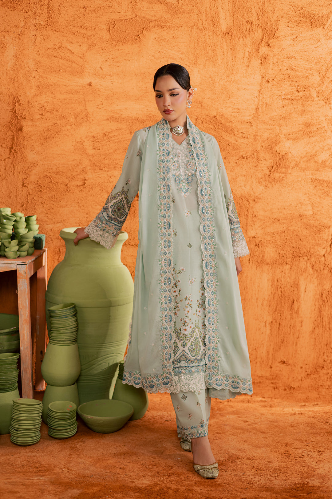  Mint Chip 3Pc - Printed Lawn Dress BATIKEID2026  BATIK   XS / Ice Blue / Lawn-S / Ice Blue / Lawn-M / Ice Blue / Lawn-L / Ice Blue / Lawn-XL / Ice Blue / Lawn