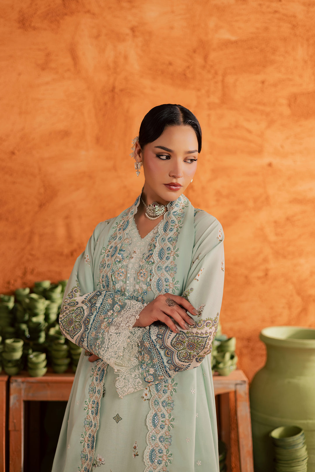  Mint Chip 3Pc - Printed Lawn Dress BATIKEID2026  BATIK   XS / Ice Blue / Lawn-S / Ice Blue / Lawn-M / Ice Blue / Lawn-L / Ice Blue / Lawn-XL / Ice Blue / Lawn