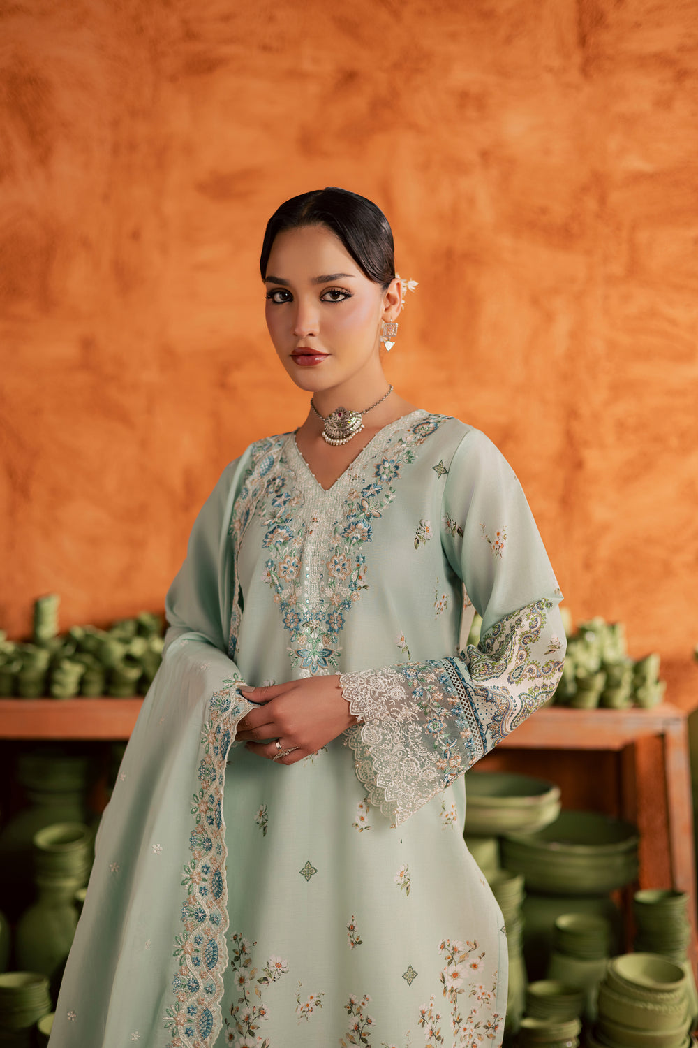  Mint Chip 3Pc - Printed Lawn Dress BATIKEID2026  BATIK   XS / Ice Blue / Lawn-S / Ice Blue / Lawn-M / Ice Blue / Lawn-L / Ice Blue / Lawn-XL / Ice Blue / Lawn