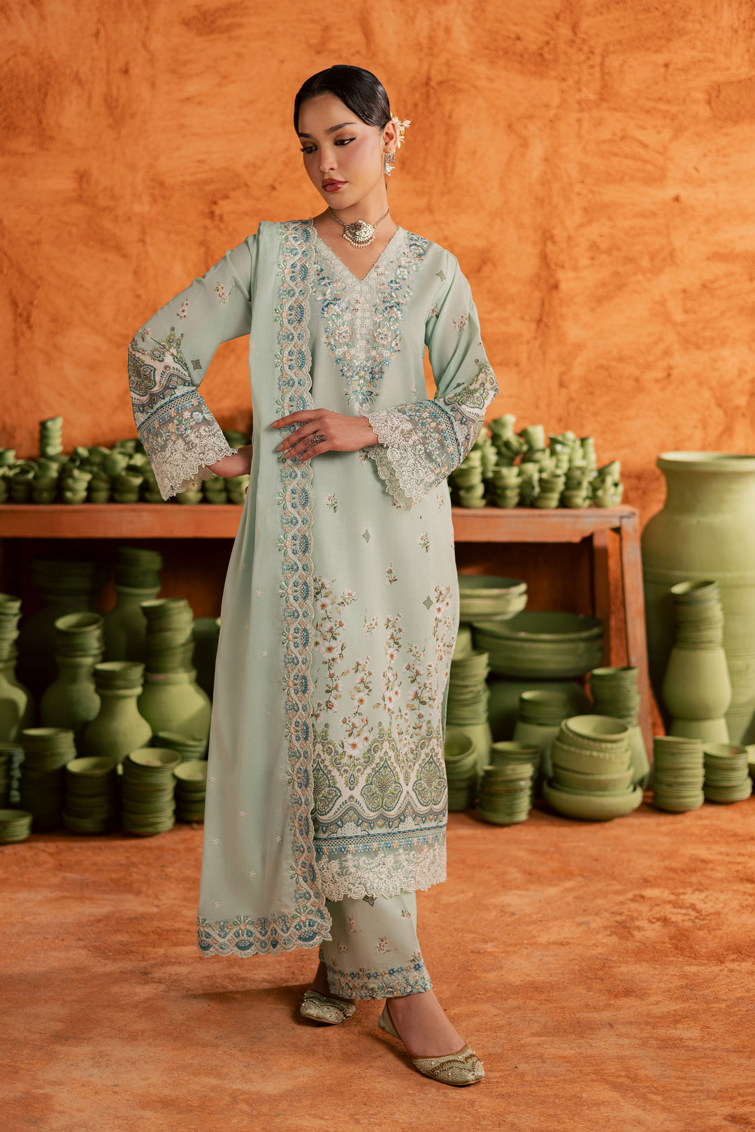  Mint Chip 3Pc - Printed Lawn Dress BATIKEID2026  BATIK   XS / Ice Blue / Lawn-S / Ice Blue / Lawn-M / Ice Blue / Lawn-L / Ice Blue / Lawn-XL / Ice Blue / Lawn