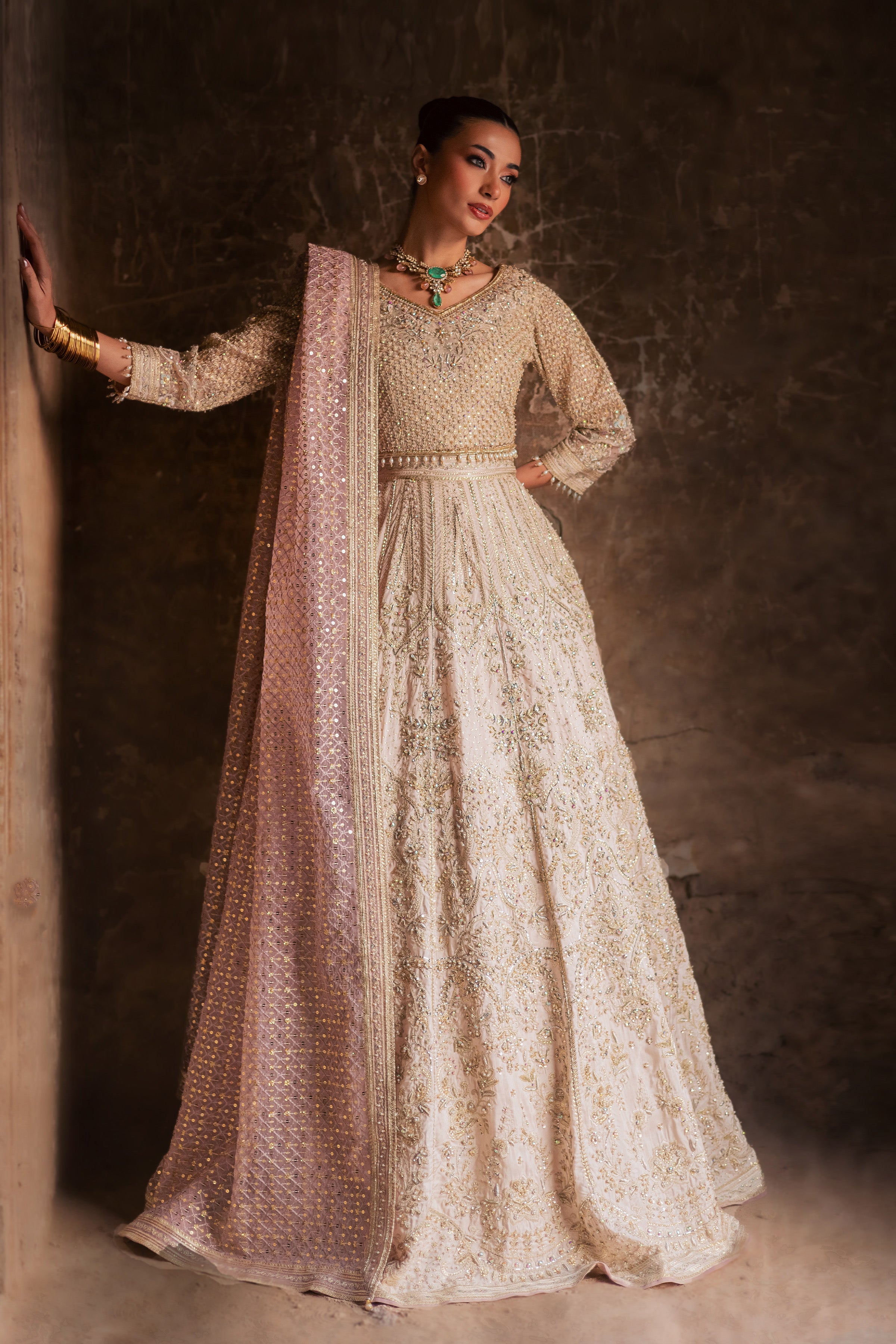  Miray 3Pc - Bridal Dres BATIKSTUDIO2025  BATIK   S / Pearl White / Raw Silk-M / Pearl White / Raw Silk-L / Pearl White / Raw Silk