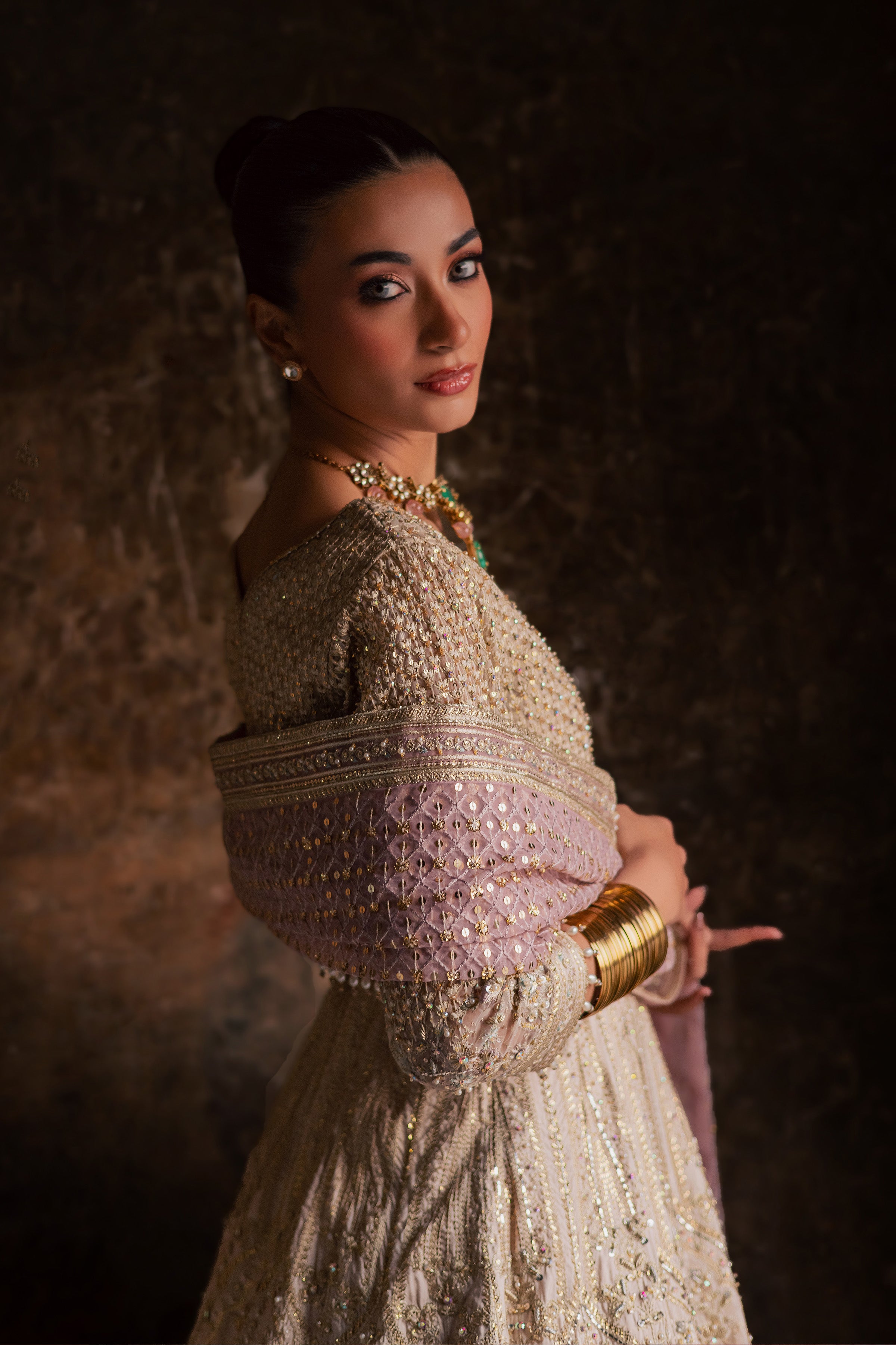  Miray 3Pc - Bridal Dres BATIKSTUDIO2025  BATIK   S / Pearl White / Raw Silk-M / Pearl White / Raw Silk-L / Pearl White / Raw Silk