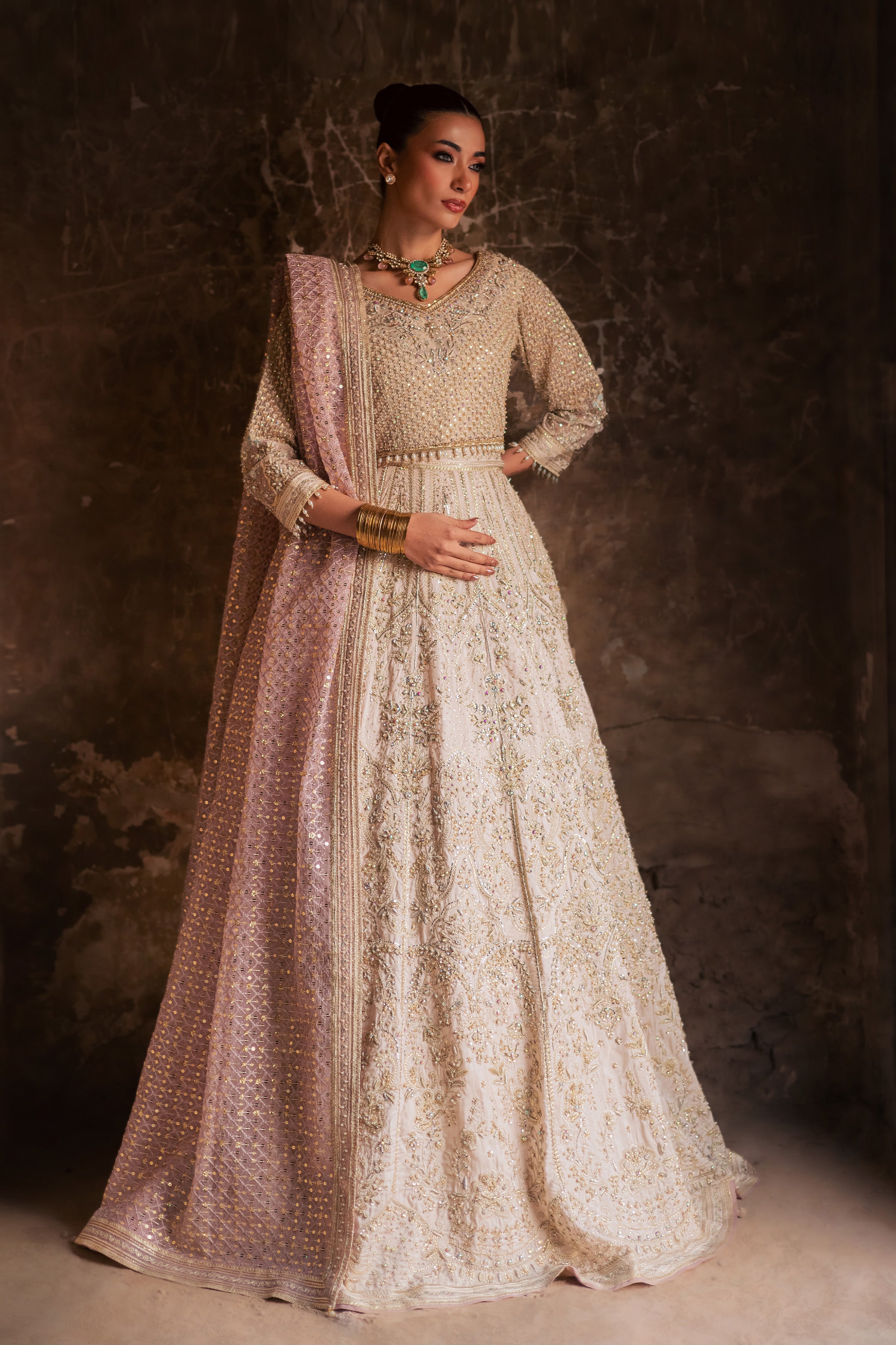  Miray 3Pc - Bridal Dres BATIKSTUDIO2025  BATIK   S / Pearl White / Raw Silk-M / Pearl White / Raw Silk-L / Pearl White / Raw Silk