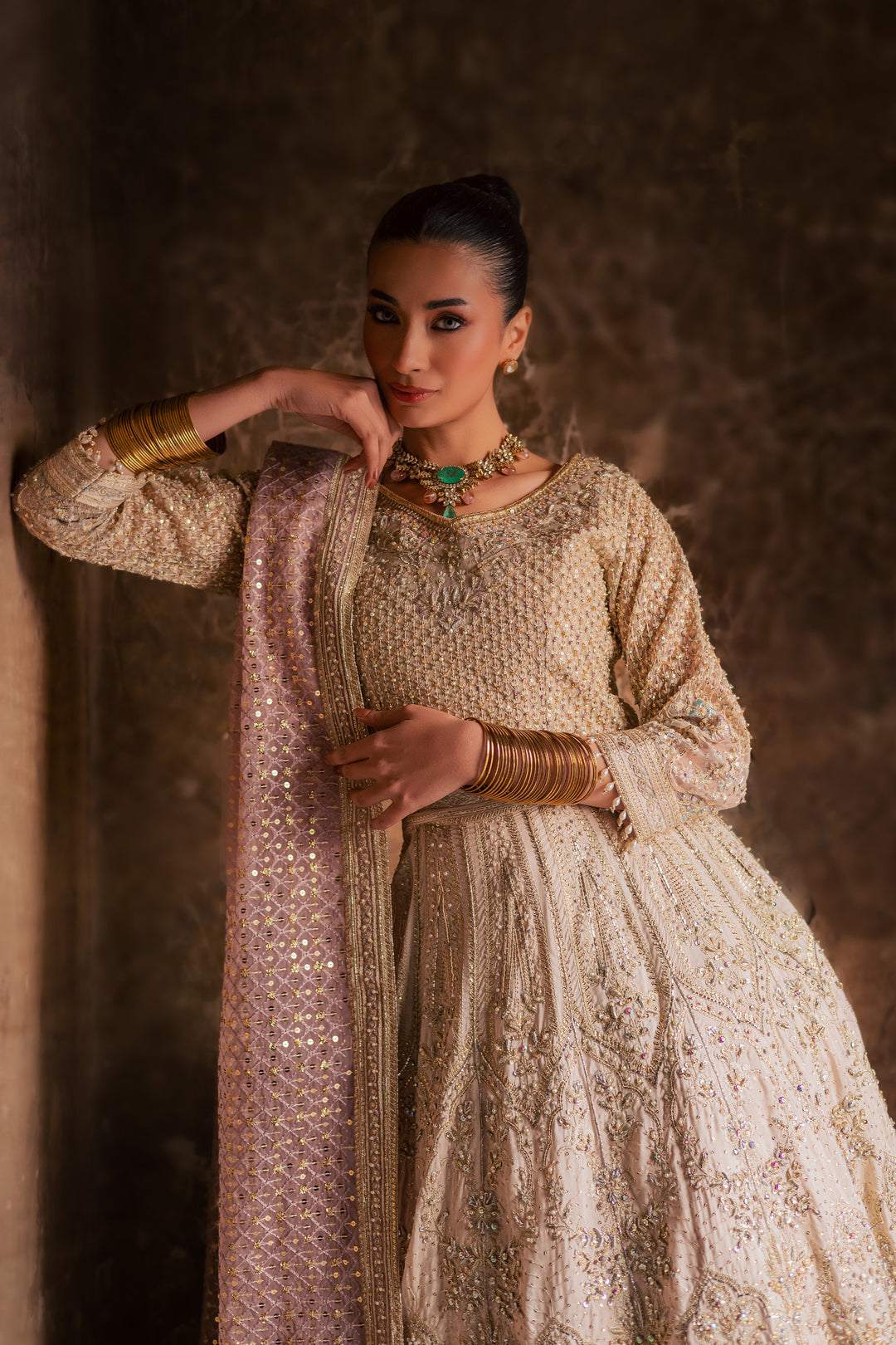  Miray 3Pc - Bridal Dres BATIKSTUDIO2025  BATIK   S / Pearl White / Raw Silk-M / Pearl White / Raw Silk-L / Pearl White / Raw Silk