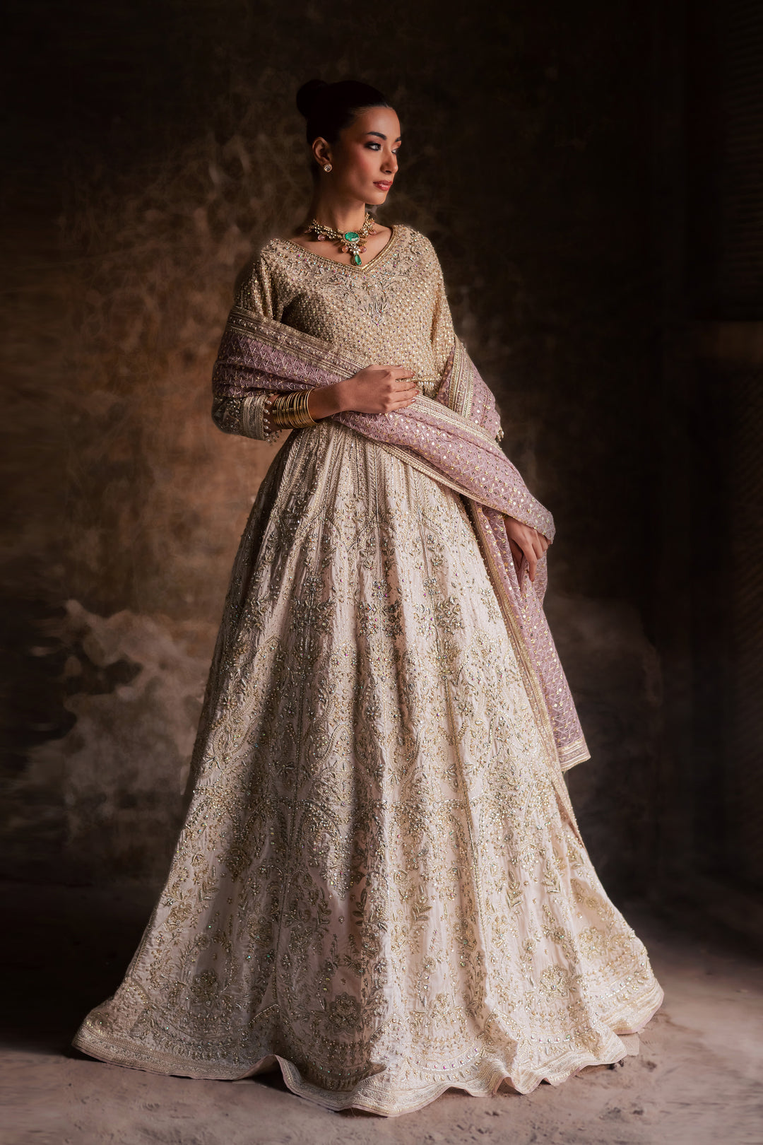  Miray 3Pc - Bridal Dres BATIKSTUDIO2025  BATIK   S / Pearl White / Raw Silk-M / Pearl White / Raw Silk-L / Pearl White / Raw Silk