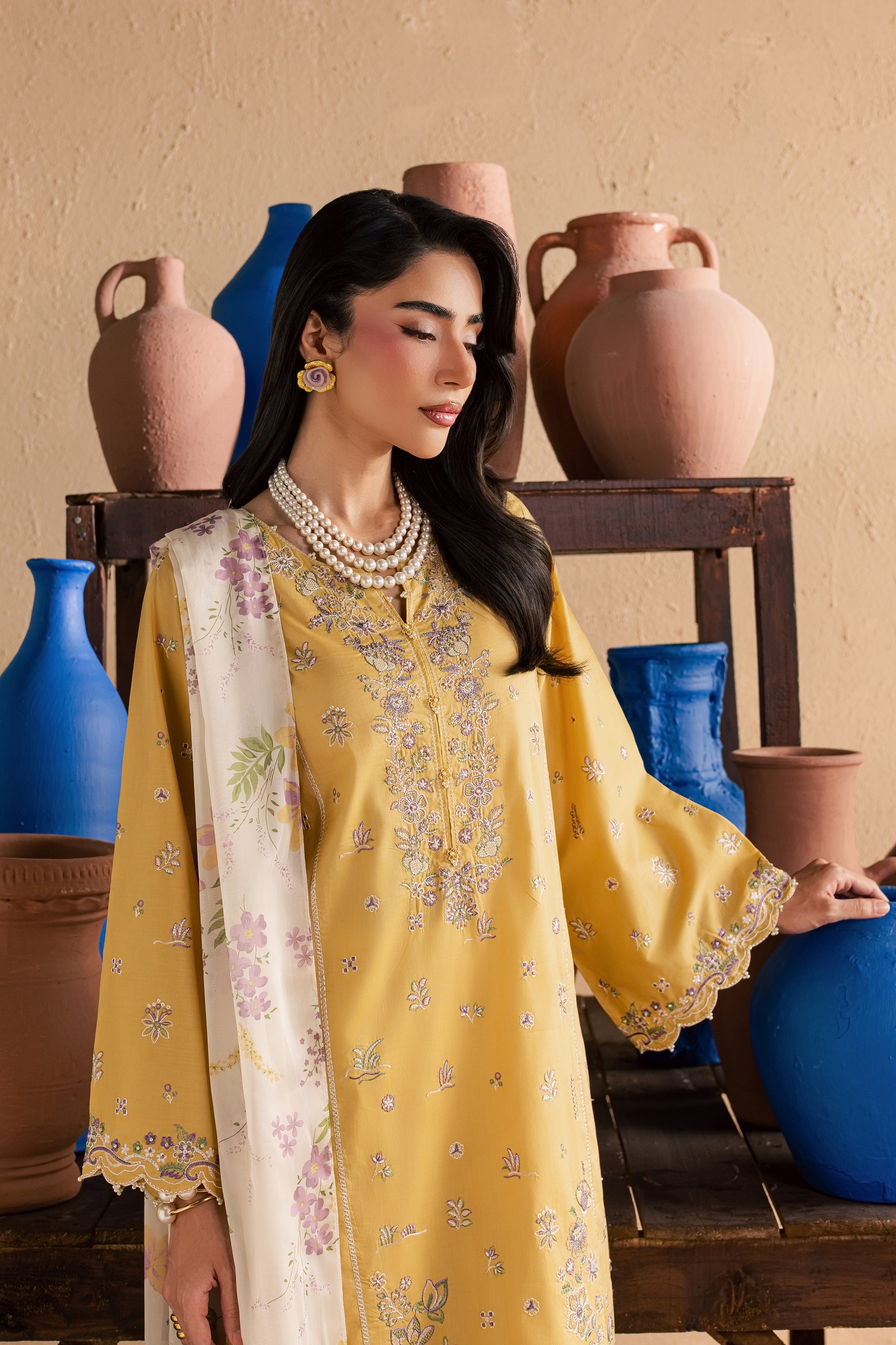  Miren 3Pc - Festive Embroidered Lawn BATIKSS26  BATIK   XS / Bee Yellow / Pima Lawn-S / Bee Yellow / Pima Lawn-M / Bee Yellow / Pima Lawn-L / Bee Yellow / Pima Lawn-XL / Bee Yellow / Pima Lawn