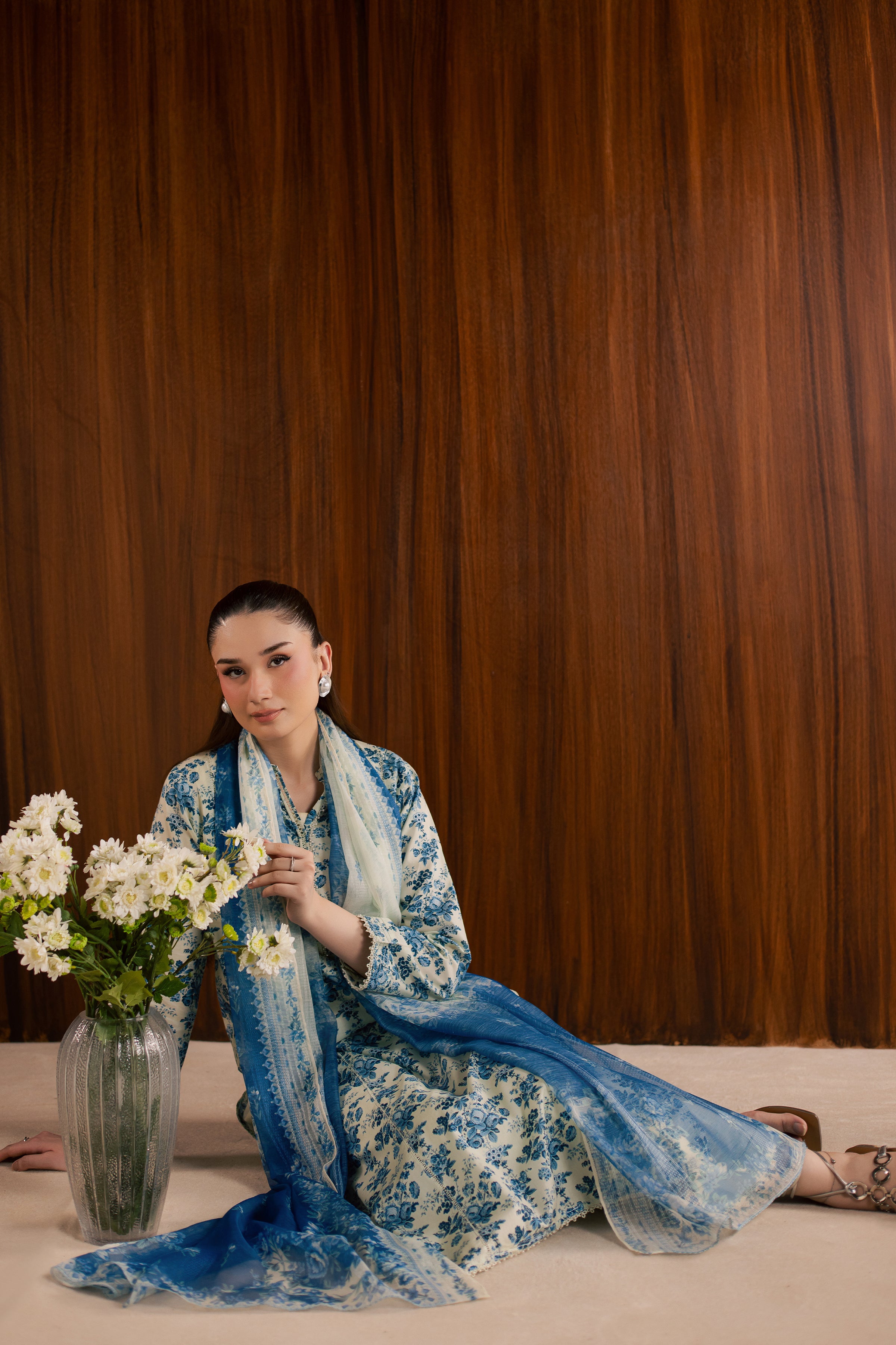  Misty Flora 3Pc - Printed Lawn Dress BATIKSS26  BATIK   XS / White / Lawn-S / White / Lawn-M / White / Lawn-L / White / Lawn-XL / White / Lawn