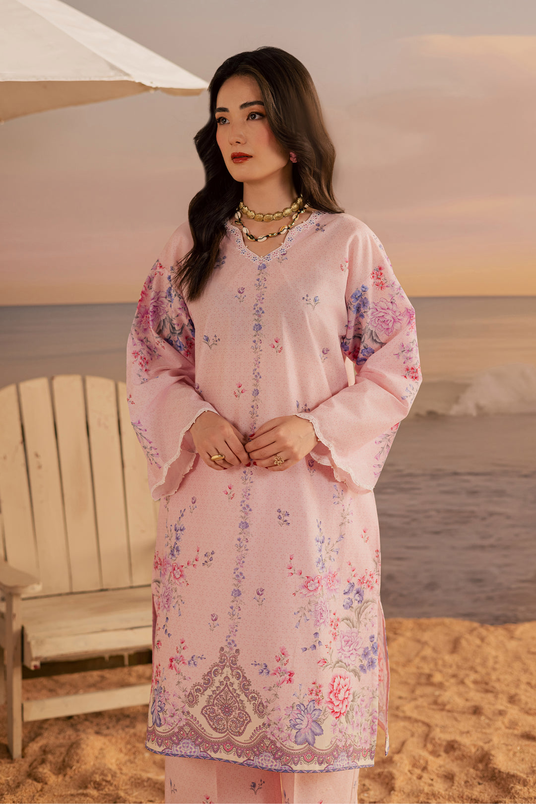  Misty Lavender 2Pc - Printed Lawn Dress BATIKSS26  BATIK   XS / Pink / Lawn-S / Pink / Lawn-M / Pink / Lawn-L / Pink / Lawn-XL / Pink / Lawn