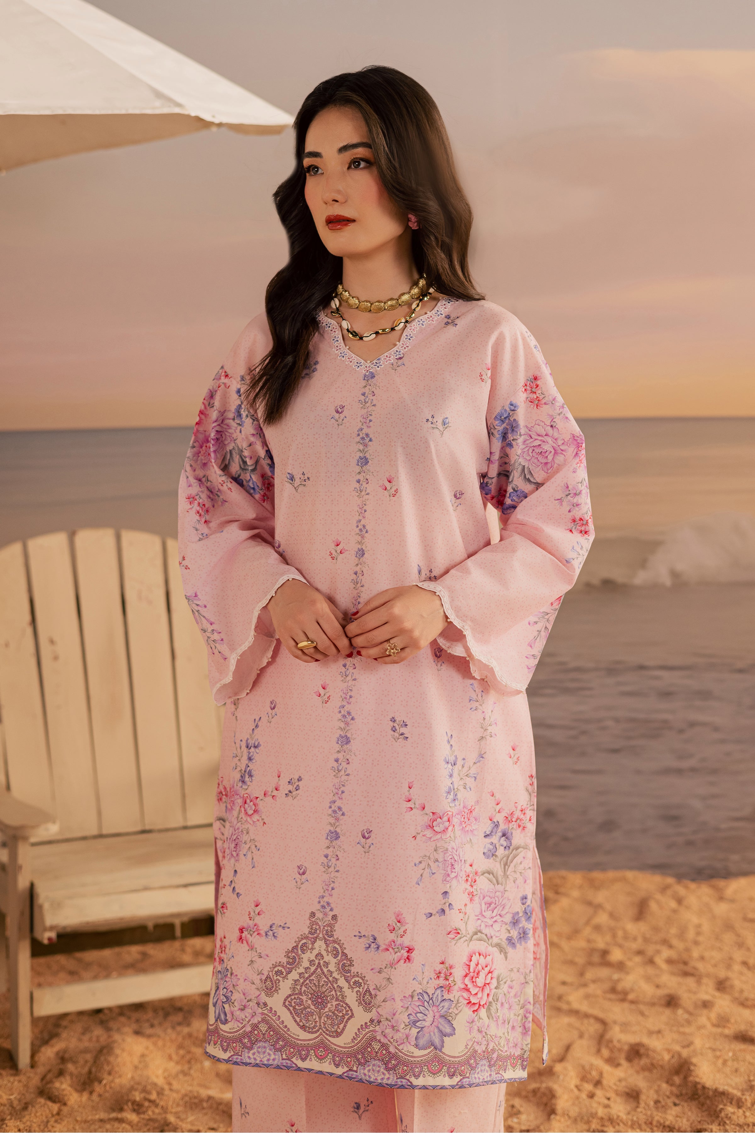  Misty Lavender 2Pc - Printed Lawn Dress BATIKSS26  BATIK   XS / Pink / Lawn-S / Pink / Lawn-M / Pink / Lawn-L / Pink / Lawn-XL / Pink / Lawn