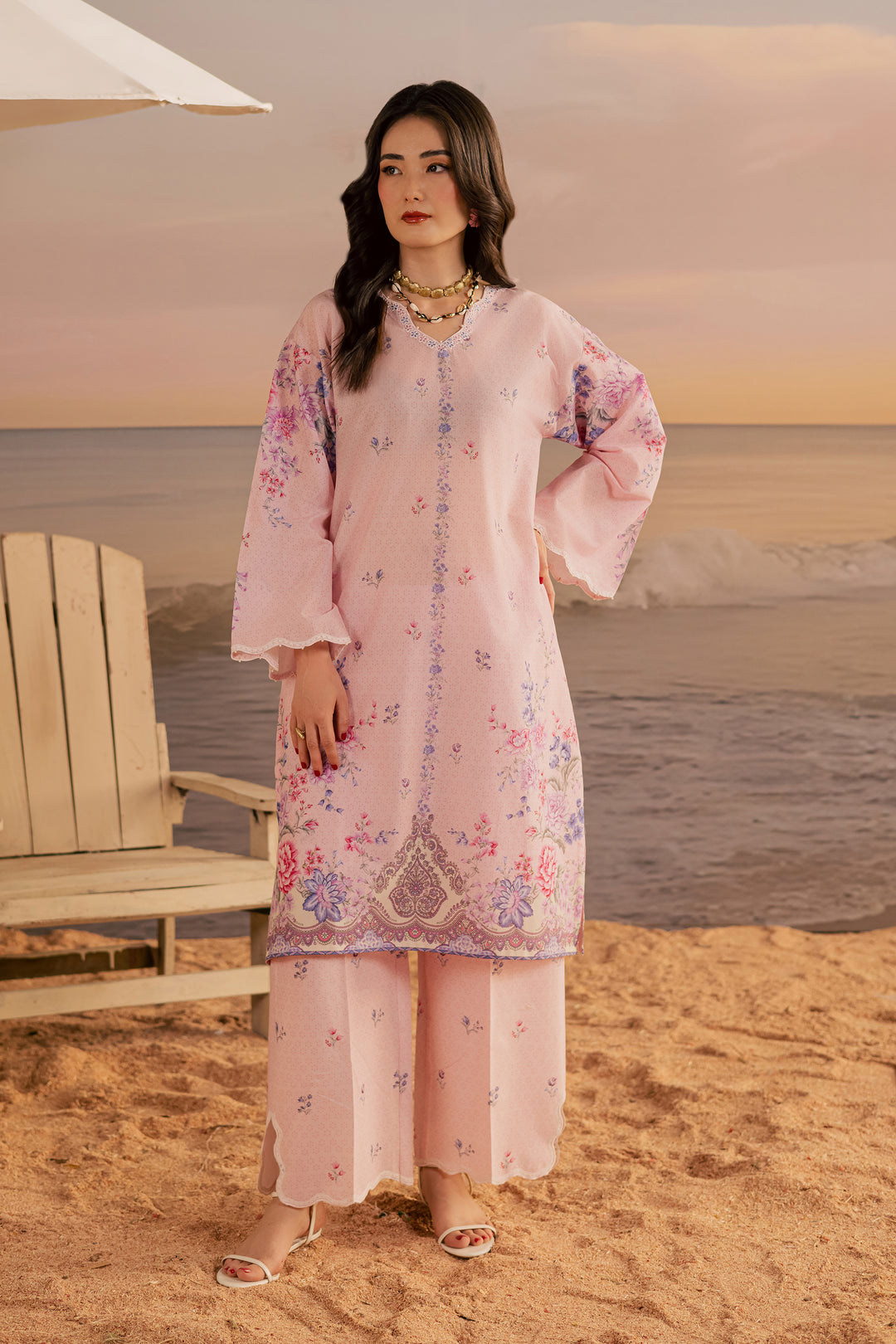  Misty Lavender 2Pc - Printed Lawn Dress BATIKSS26  BATIK   XS / Pink / Lawn-S / Pink / Lawn-M / Pink / Lawn-L / Pink / Lawn-XL / Pink / Lawn