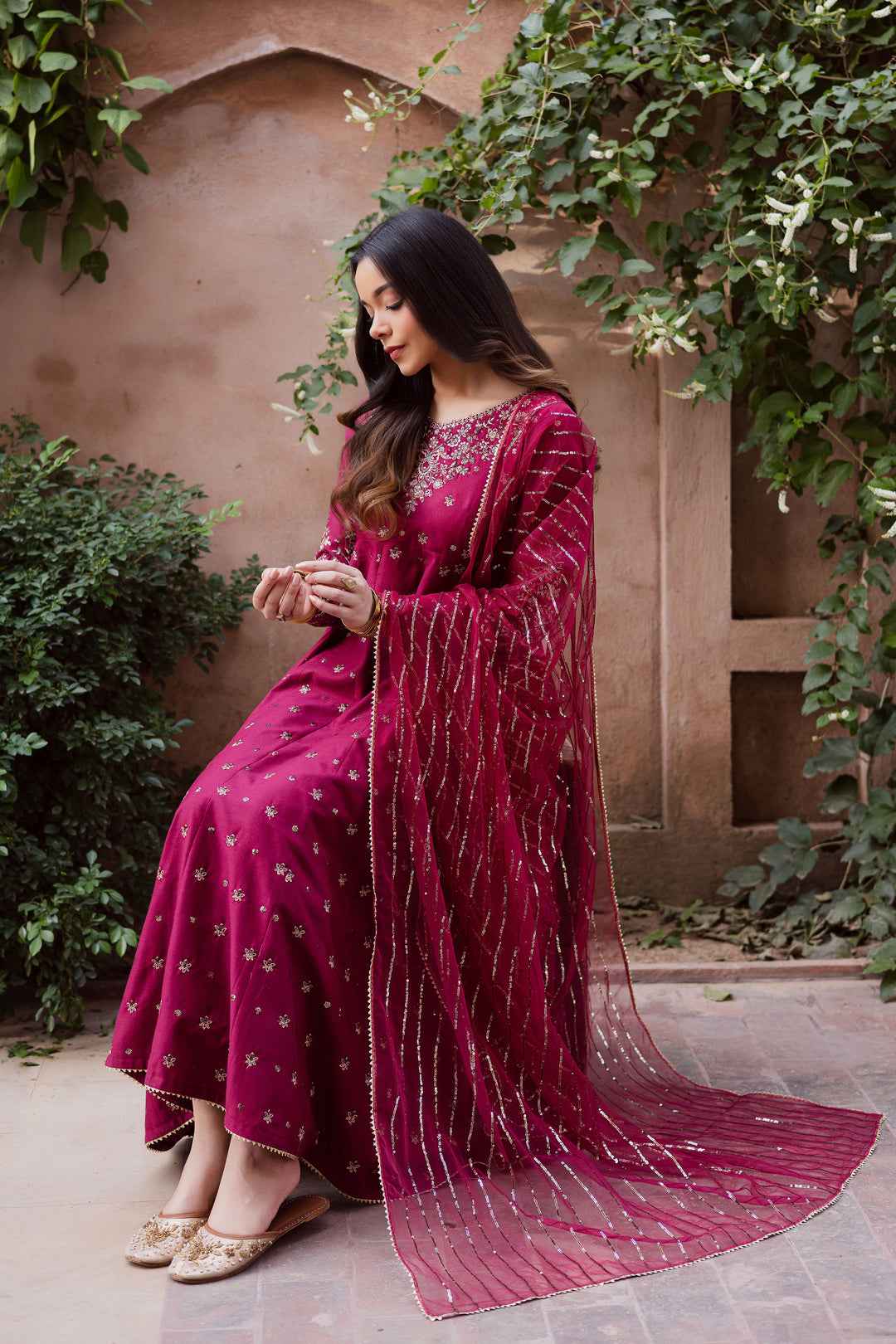  Monaar 3Pc - Embroidered Karandi Dress BATIK WINTER PRET 2025  BATIK   XS / Raspberry Pink / Karandi-S / Raspberry Pink / Karandi-M / Raspberry Pink / Karandi-L / Raspberry Pink / Karandi-XL / Raspberry Pink / Karandi