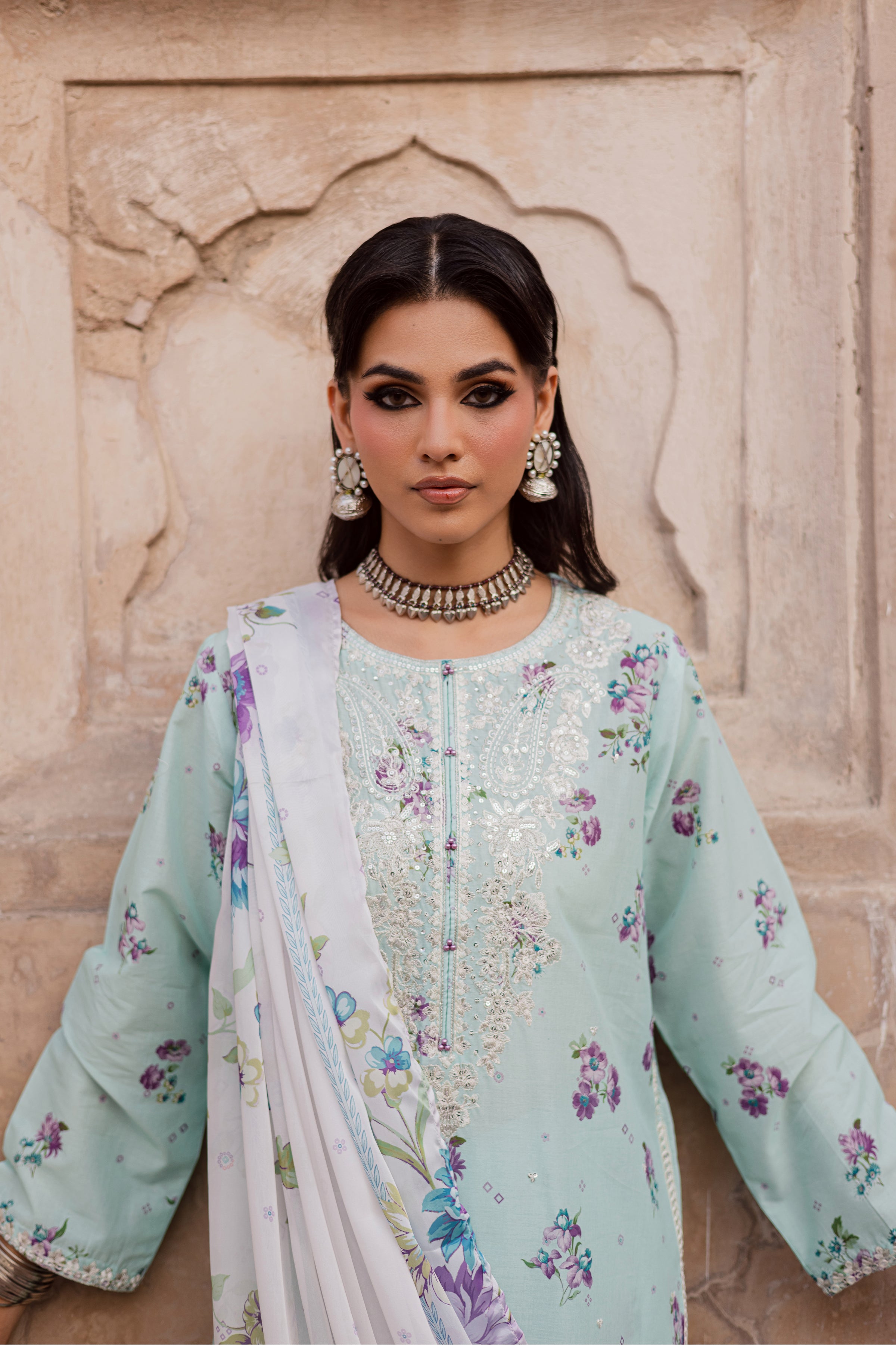  Morticia 3Pc - Festive Eid Prints BATIKEID2026  BATIK   XS / Ice Blue / Lawn-S / Ice Blue / Lawn-M / Ice Blue / Lawn-L / Ice Blue / Lawn-XL / Ice Blue / Lawn